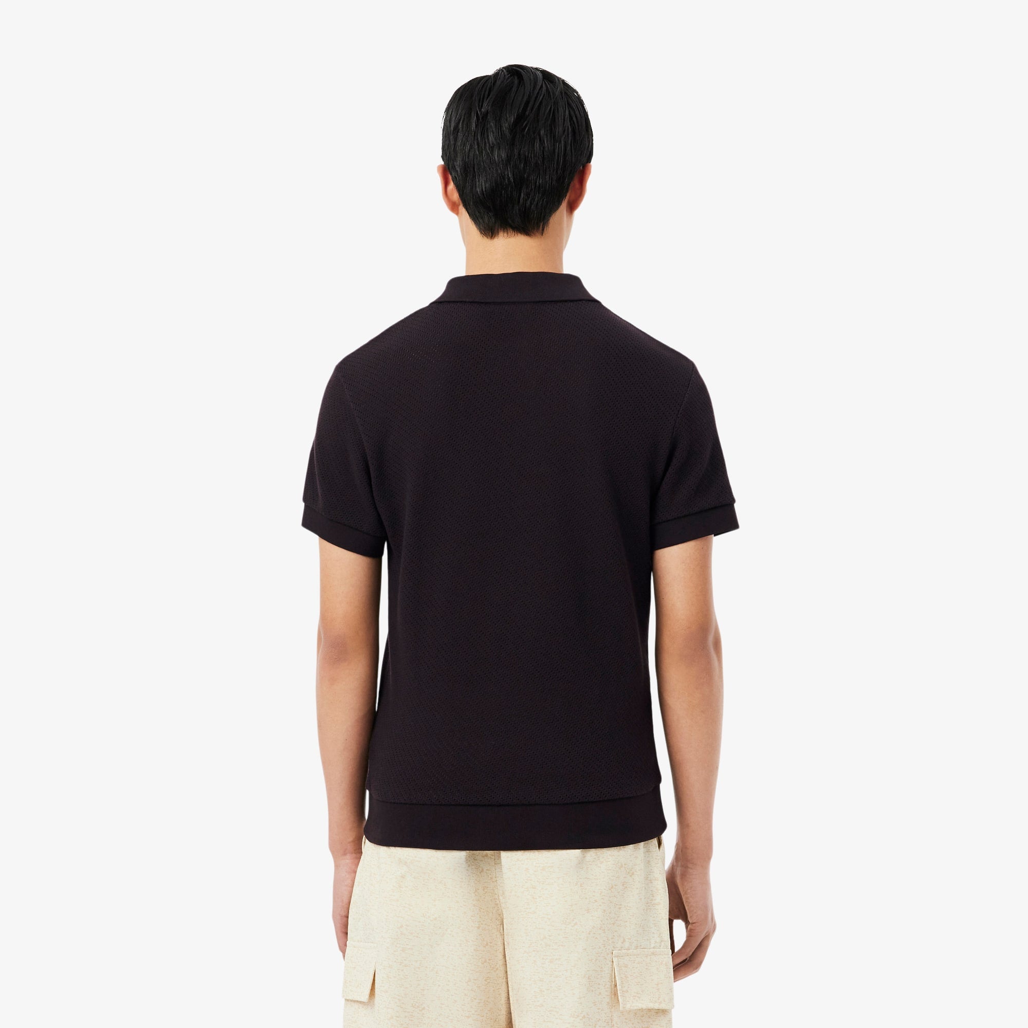 Regular Fit Lacy Cotton Polo - Brown