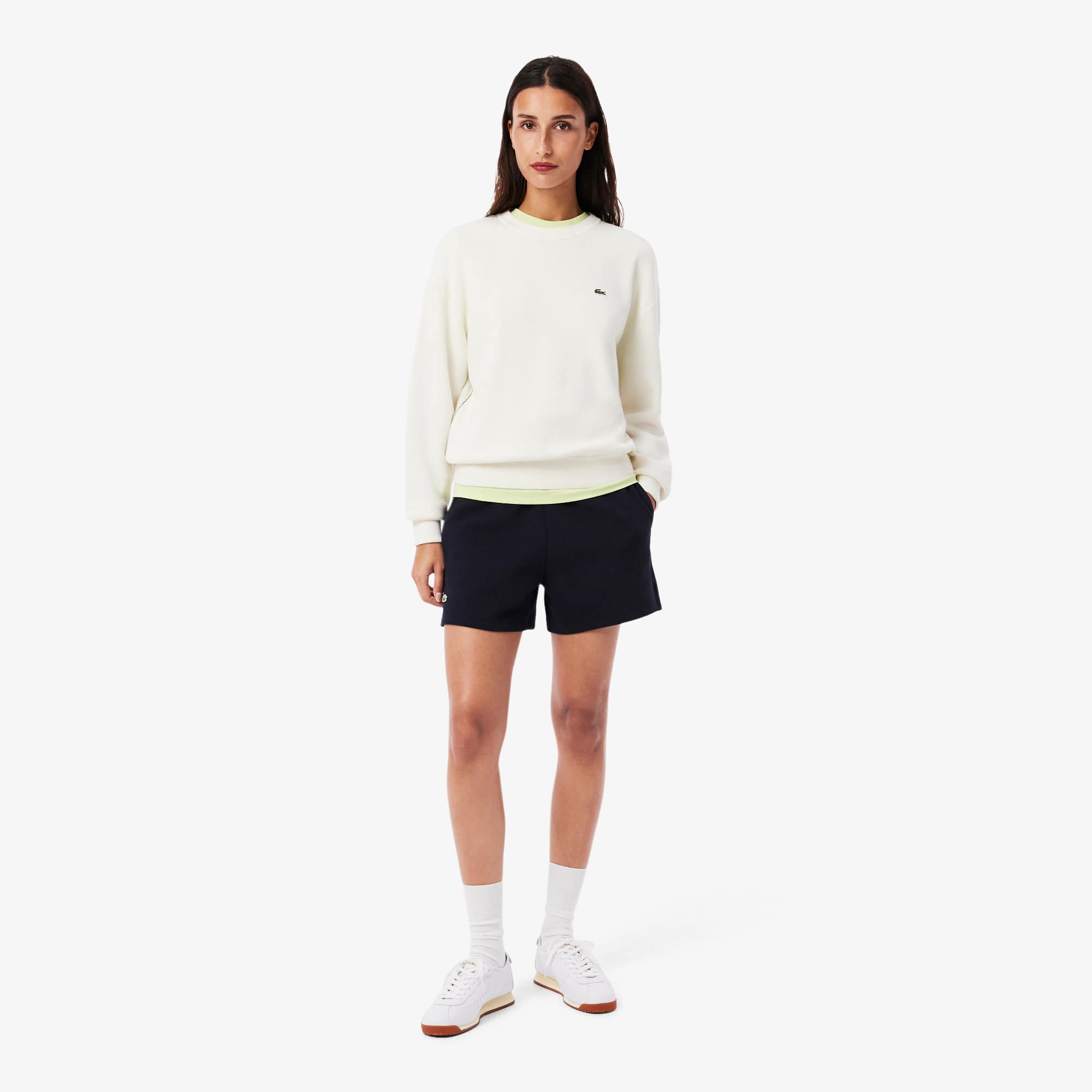 Women's Club-Low Leather Sneakers - WHT/GUM