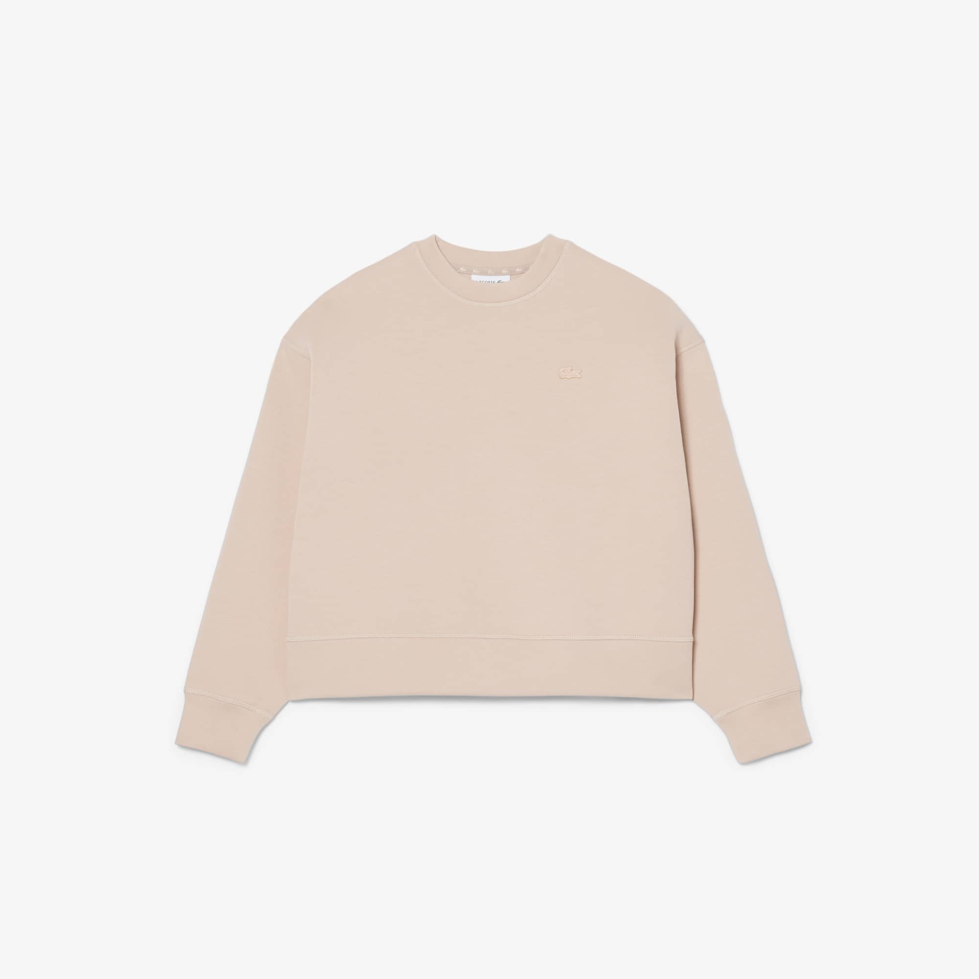 Oversized Double Face Jersey Sweatshirt - Beige