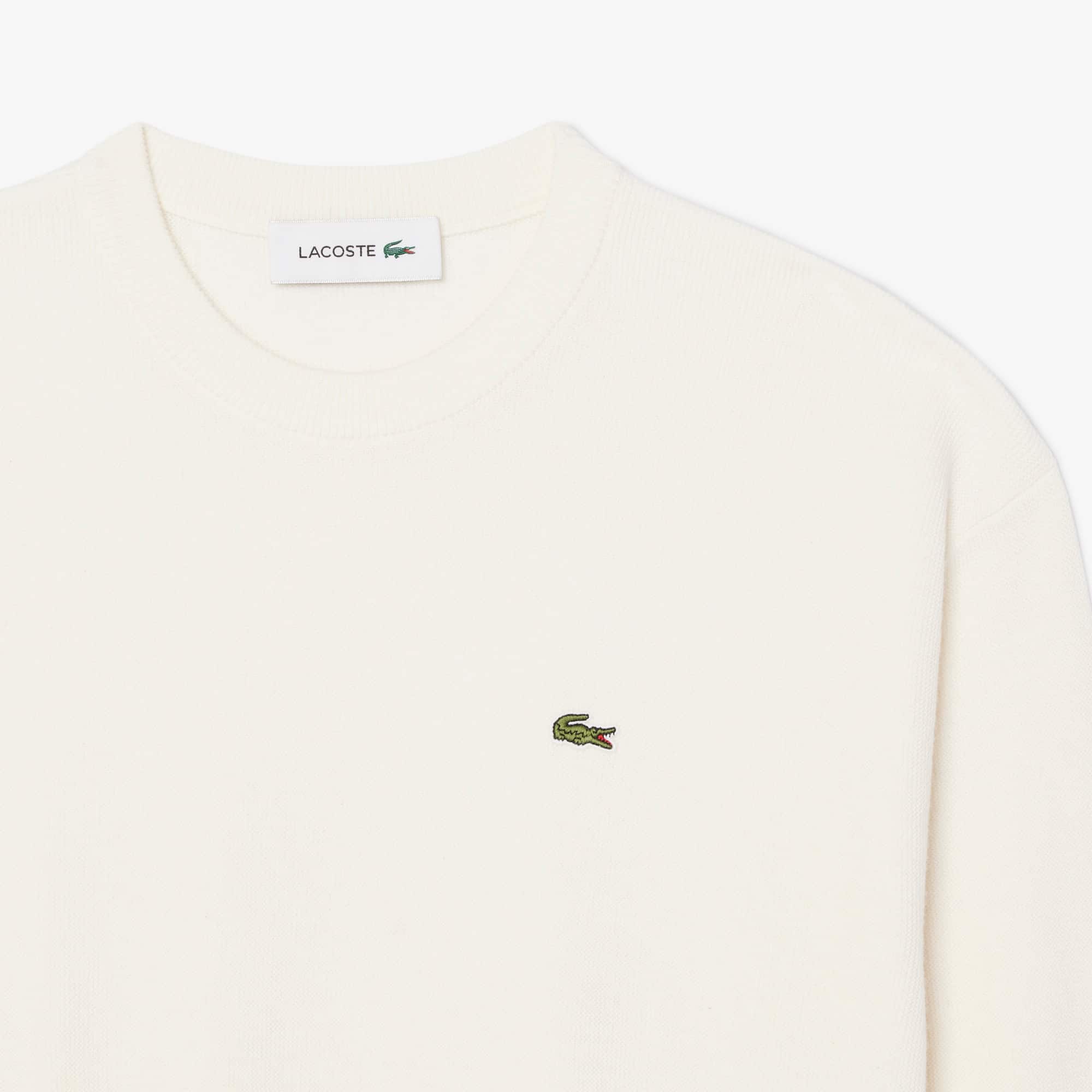 Women's Relaxed Fit Cotton Crew Neck Sweater - White
