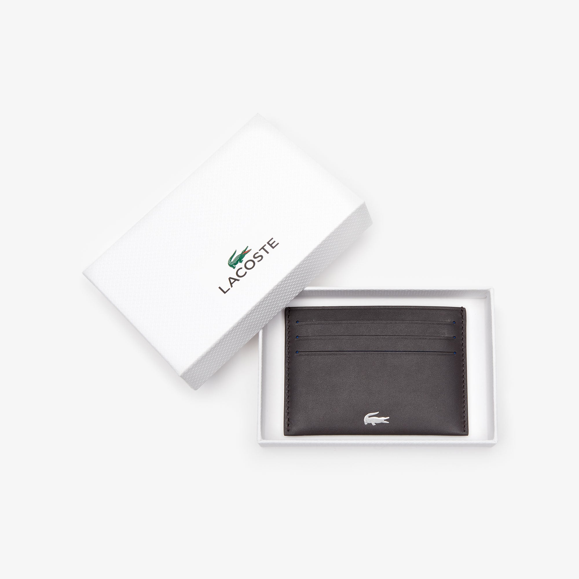 FG Leather Card Holder - Dark brown