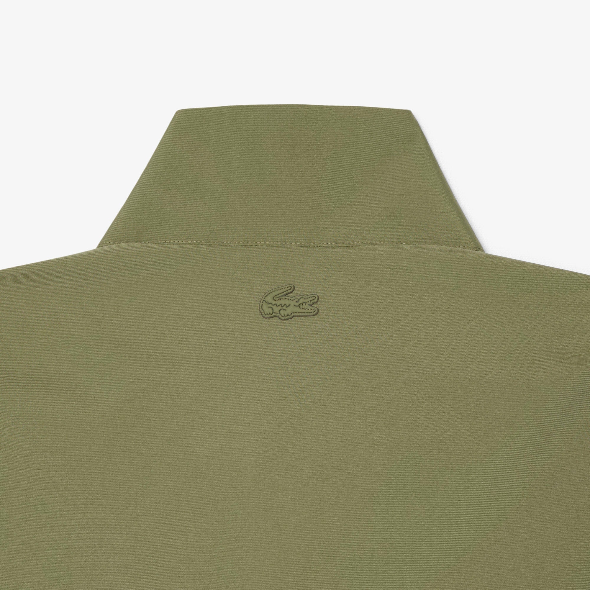 Mid-Length Water-Repellent Windbreaker Jacket - Khaki Green