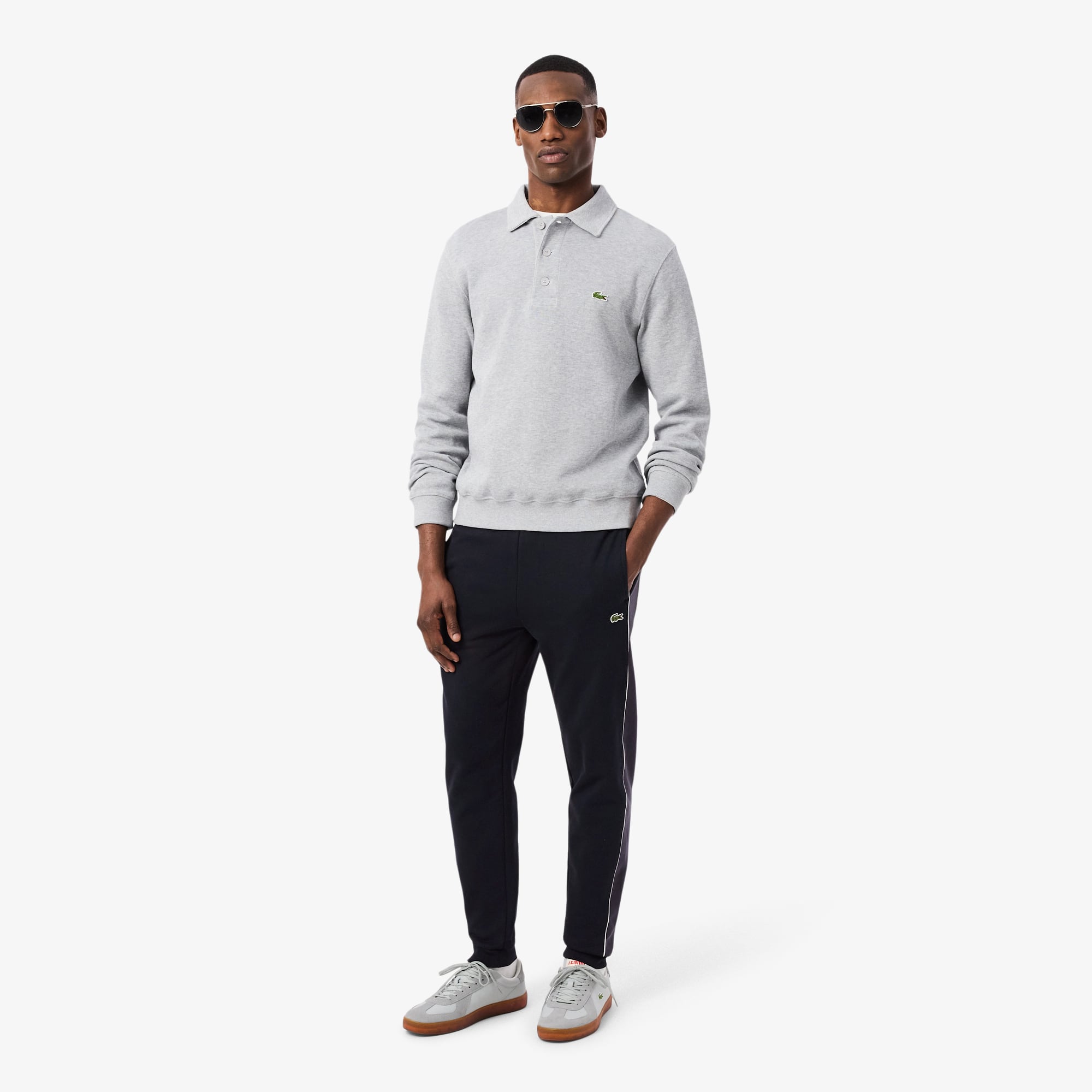 Tapered Leg Sweatpants - Noir / Gris Fonce