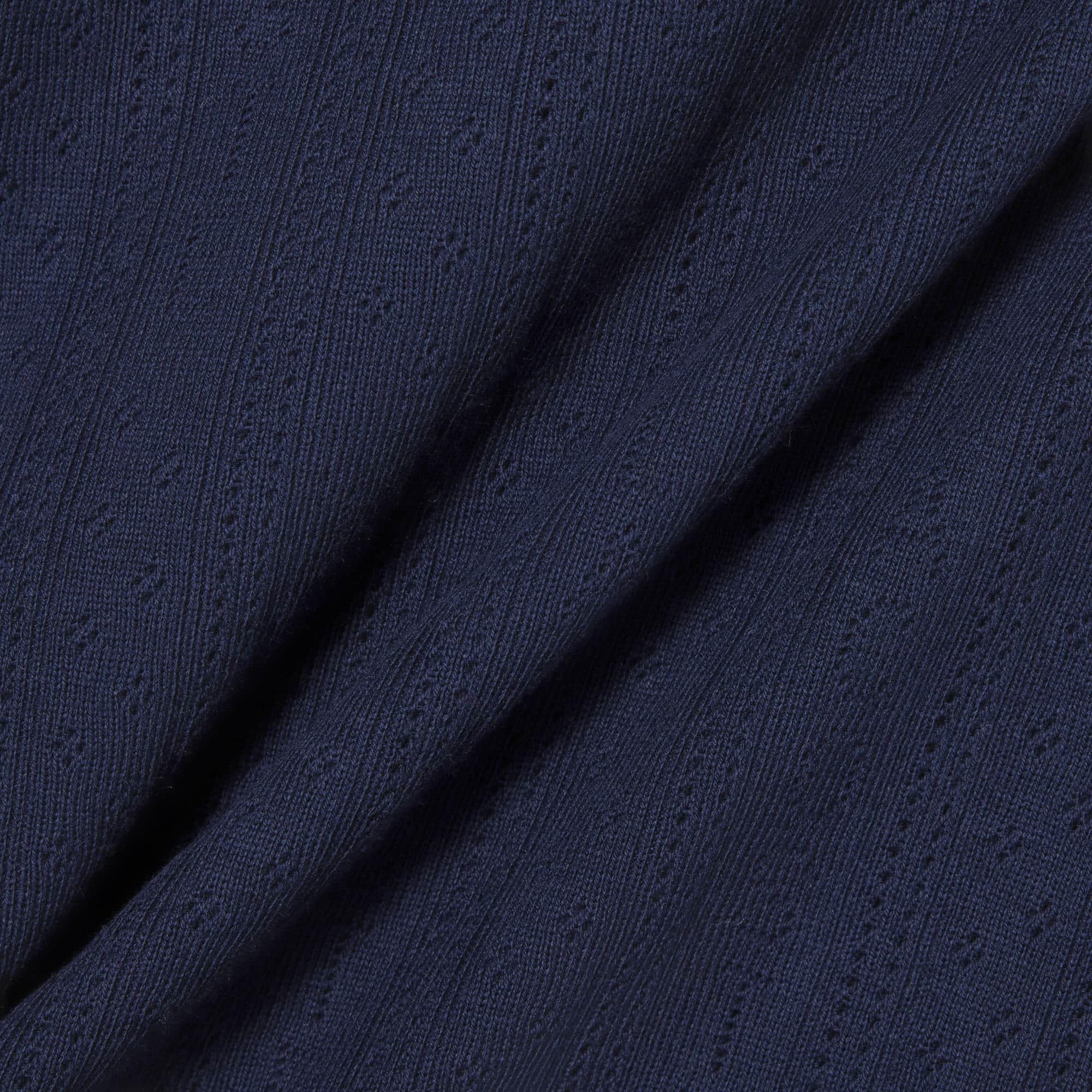 Women's Slim Fit Pointelle Knit Cotton Tank Top - Navy Blue