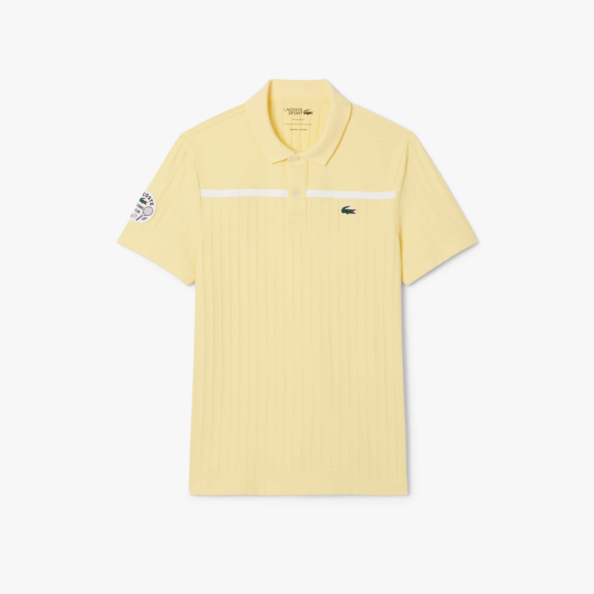 Men's Ultra Dry Badge Accent Tennis Heritage Polo - Yellow / White