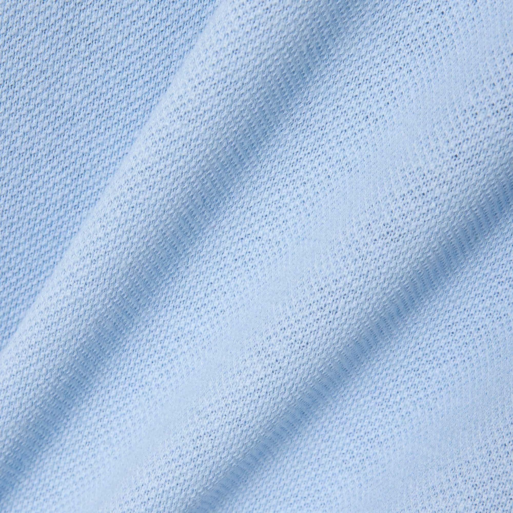 Classic Fit Cotton-Linen Polo - Light Blue