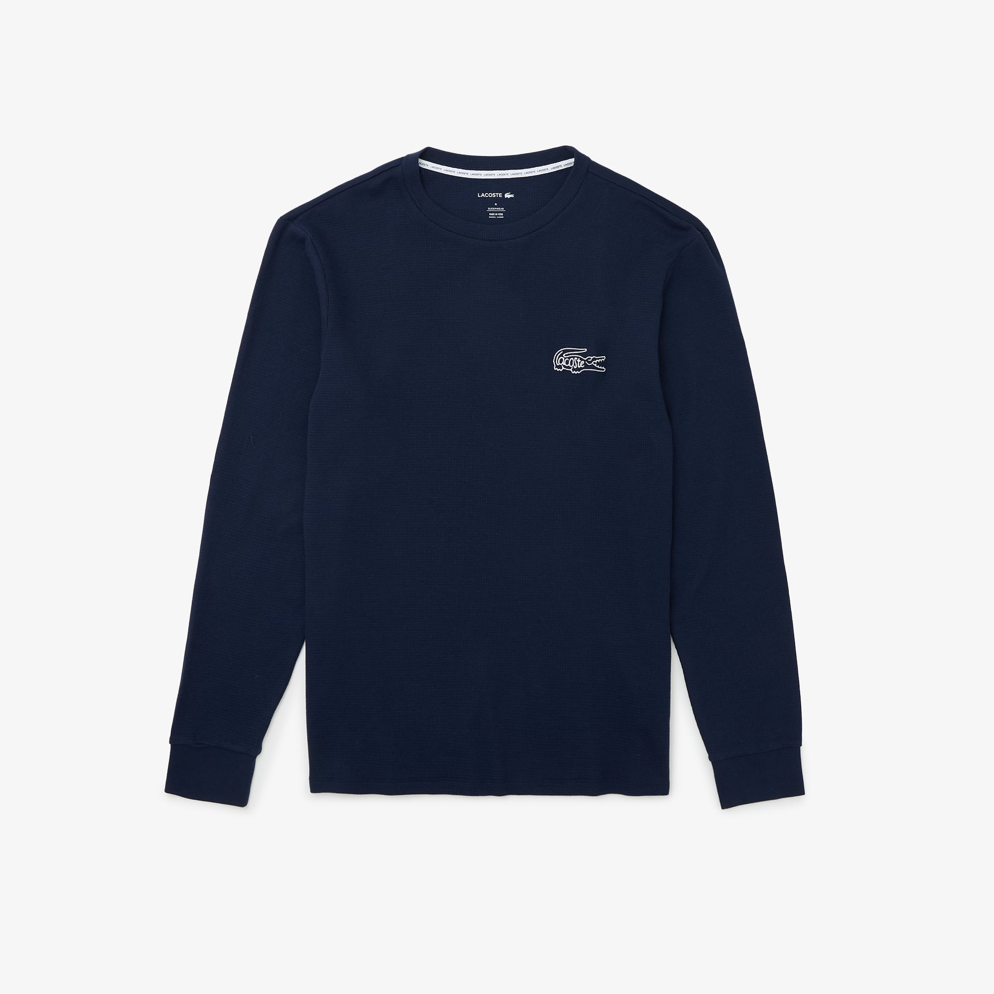 Men's Waffled Cotton Undershirt - Navy Blue