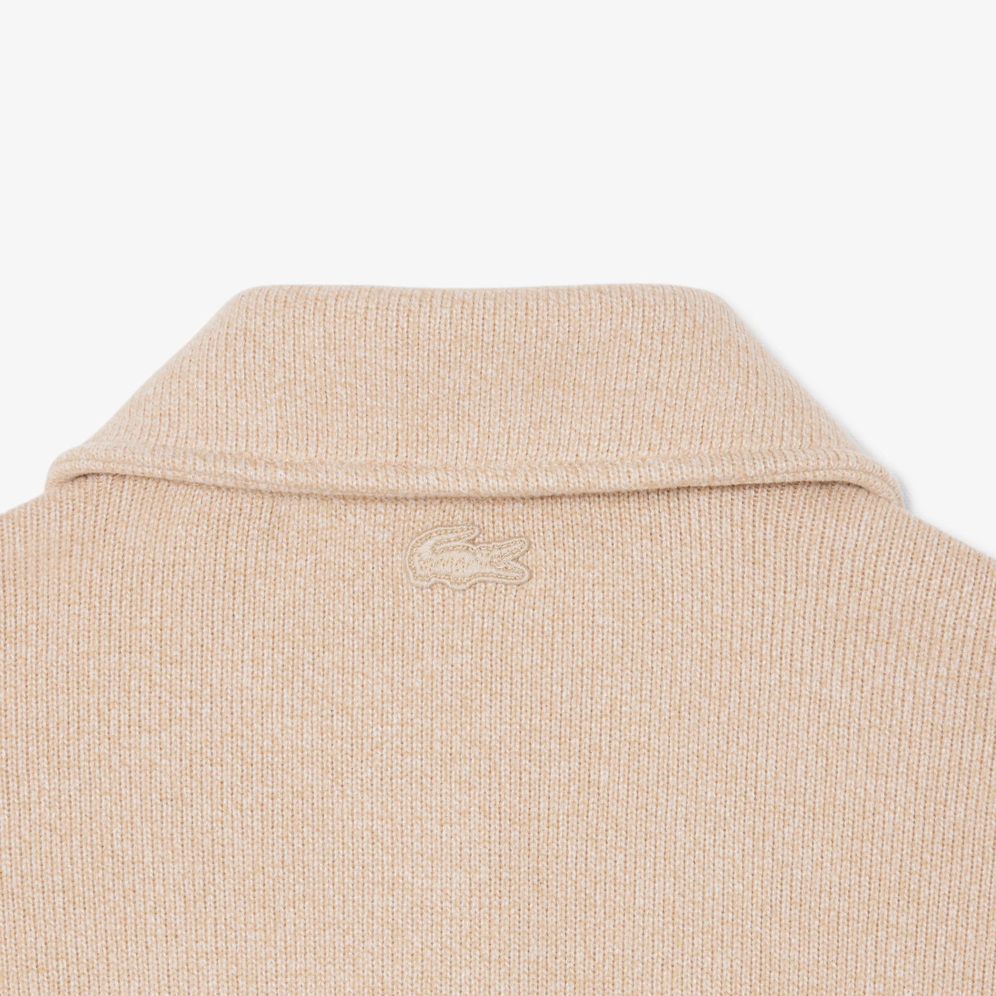 Oversized Ribbed Polo Sweatshirt - Marron