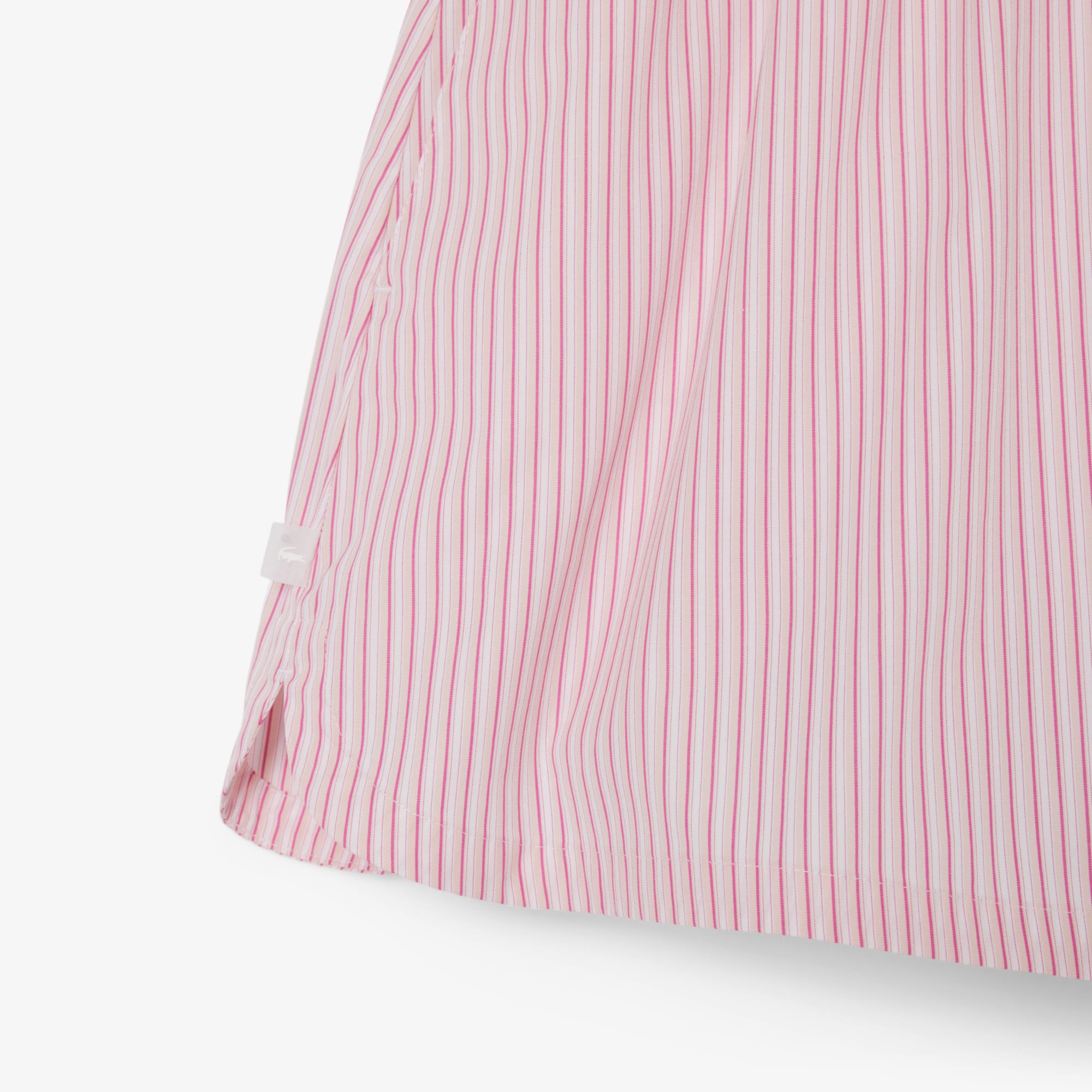 Women's Relaxed Fit Lightweight Striped Poplin Shorts - Pink / Light Pink / White