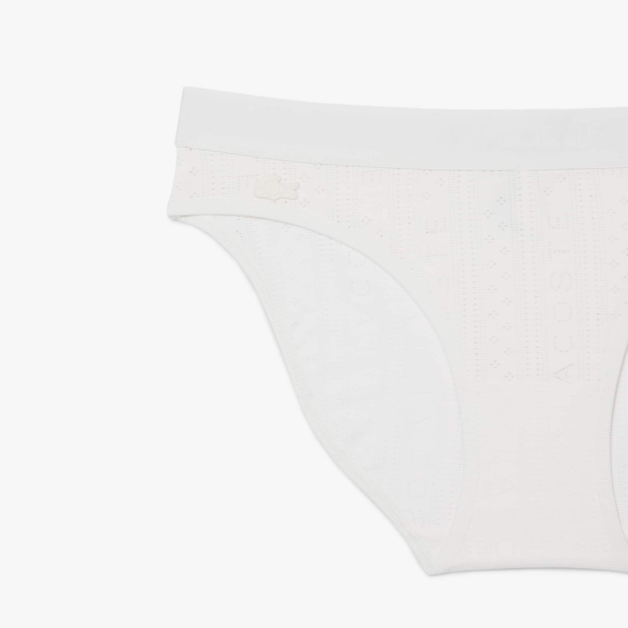 Stretch Pointelle Briefs - White