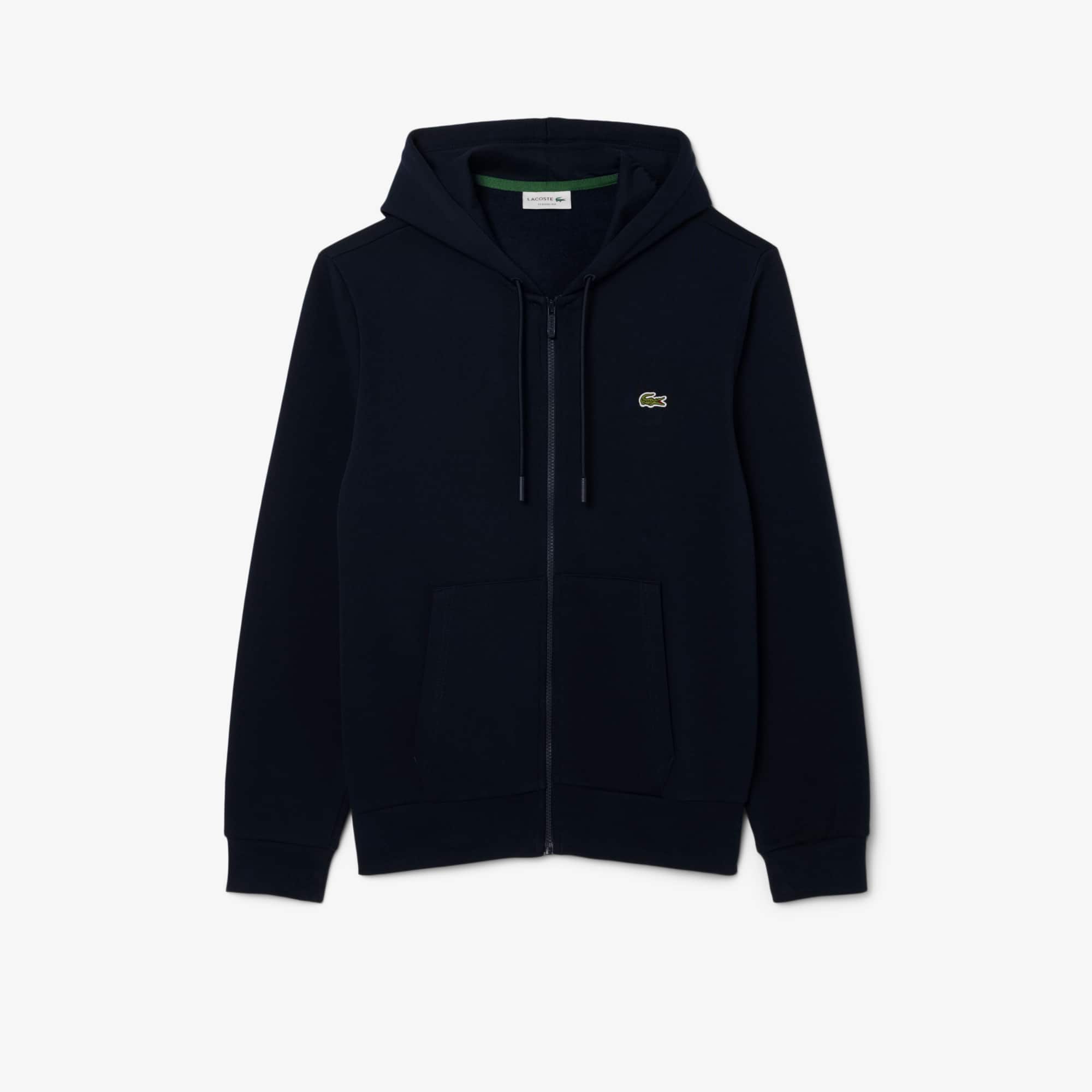 Men's Zip-Up Fleece Hoodie - Navy Blue