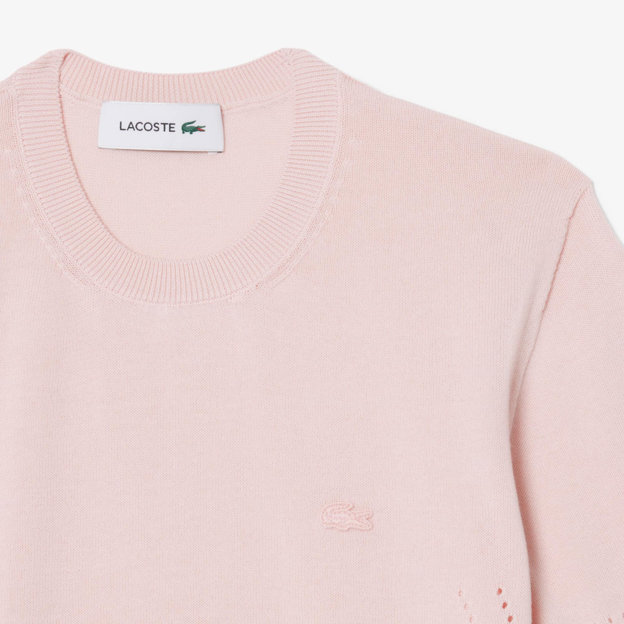 Short Sleeved 3D Knit Sweater - Light Pink