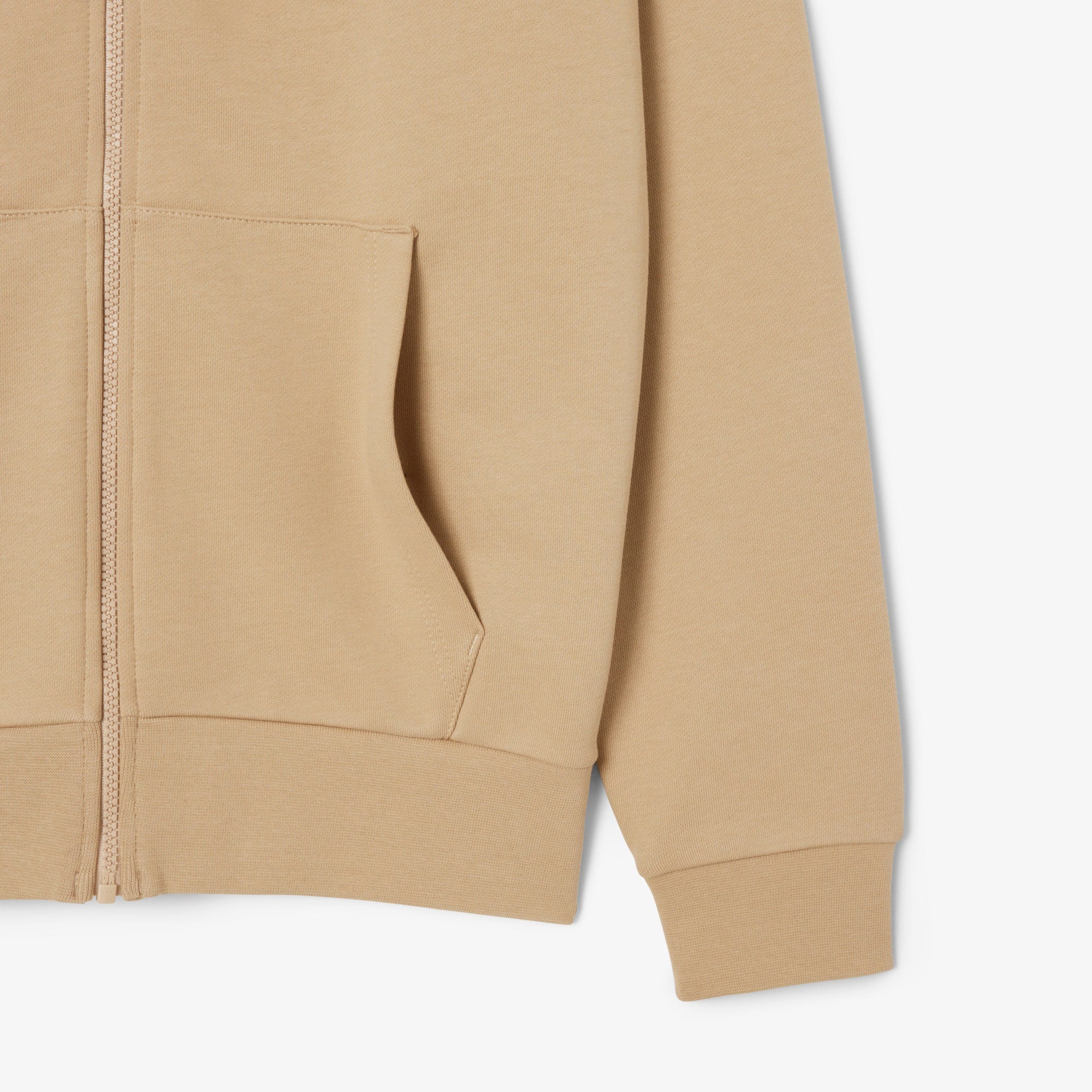 Men's Classic Fit Zip-Up Fleece Sweatshirt - Beige