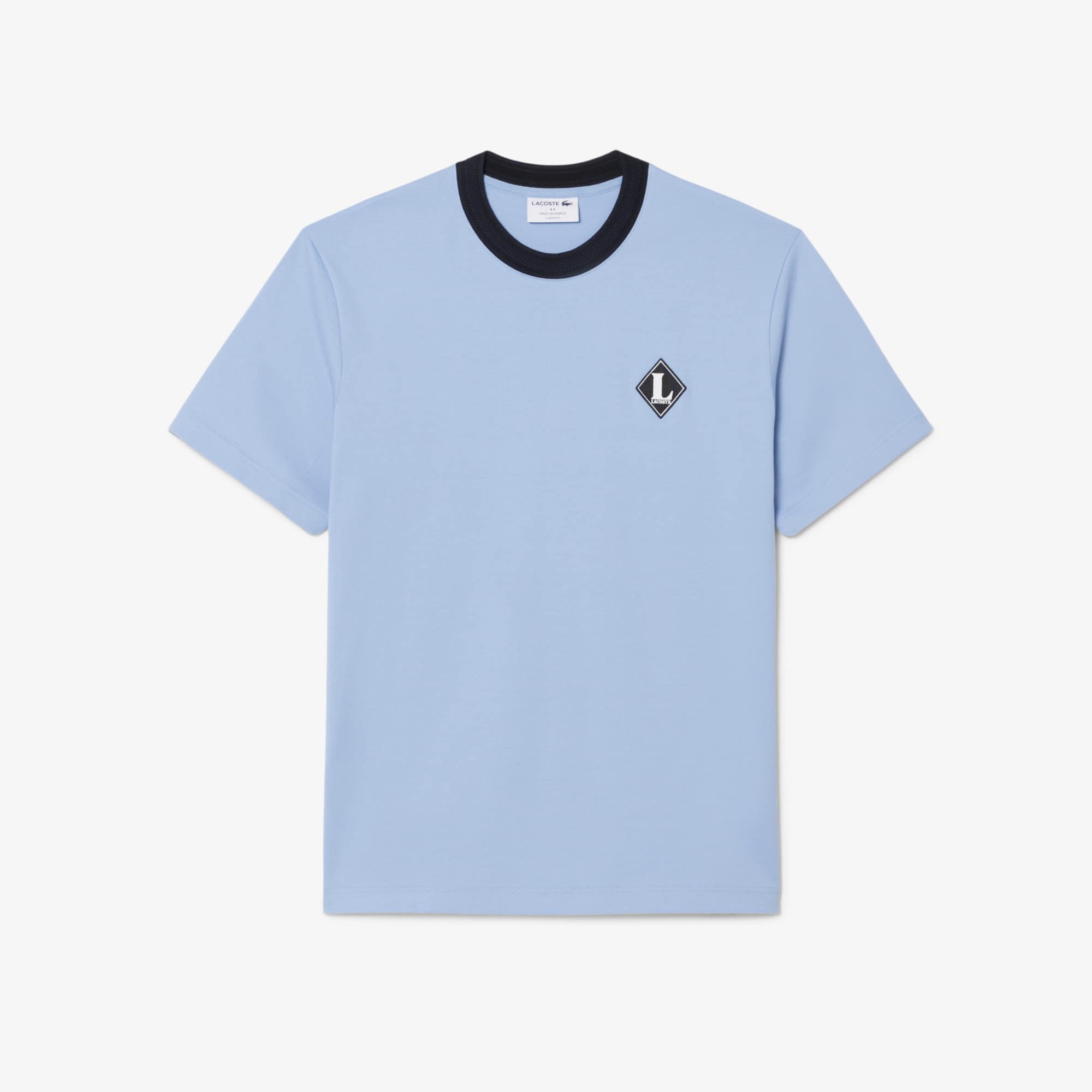 Made In France Badge Accent T-Shirt - Light Blue