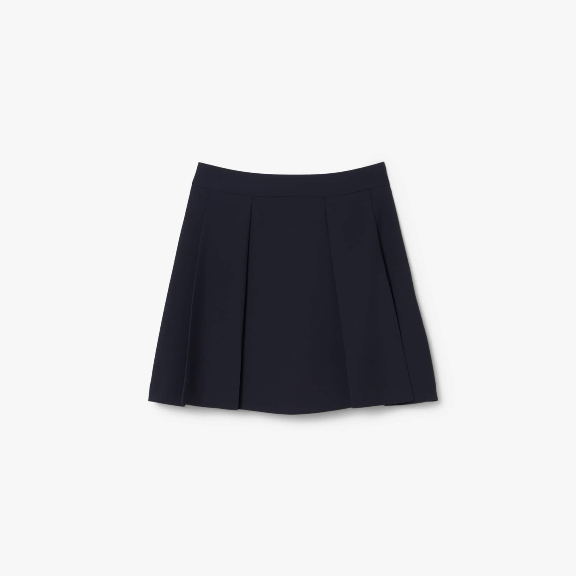 Short Fluid Pleated Skirt - Abysm blue