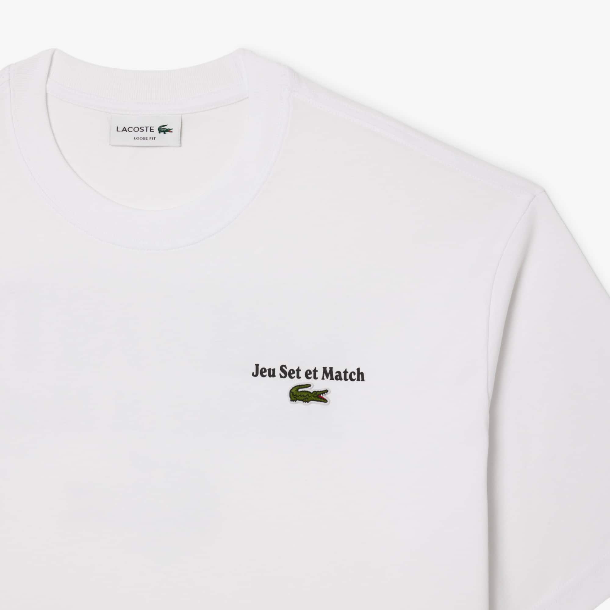 Men's Loose Fit Heavy Jersey Printed T-Shirt - White