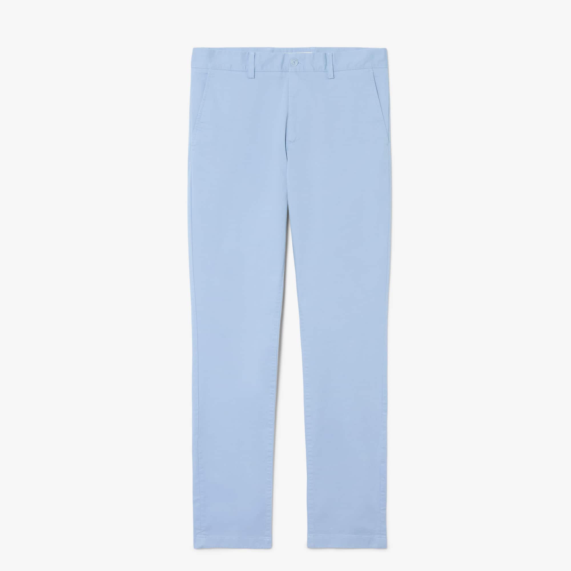 Slim Fit Stretch Twill Chino Pants - Light Blue
