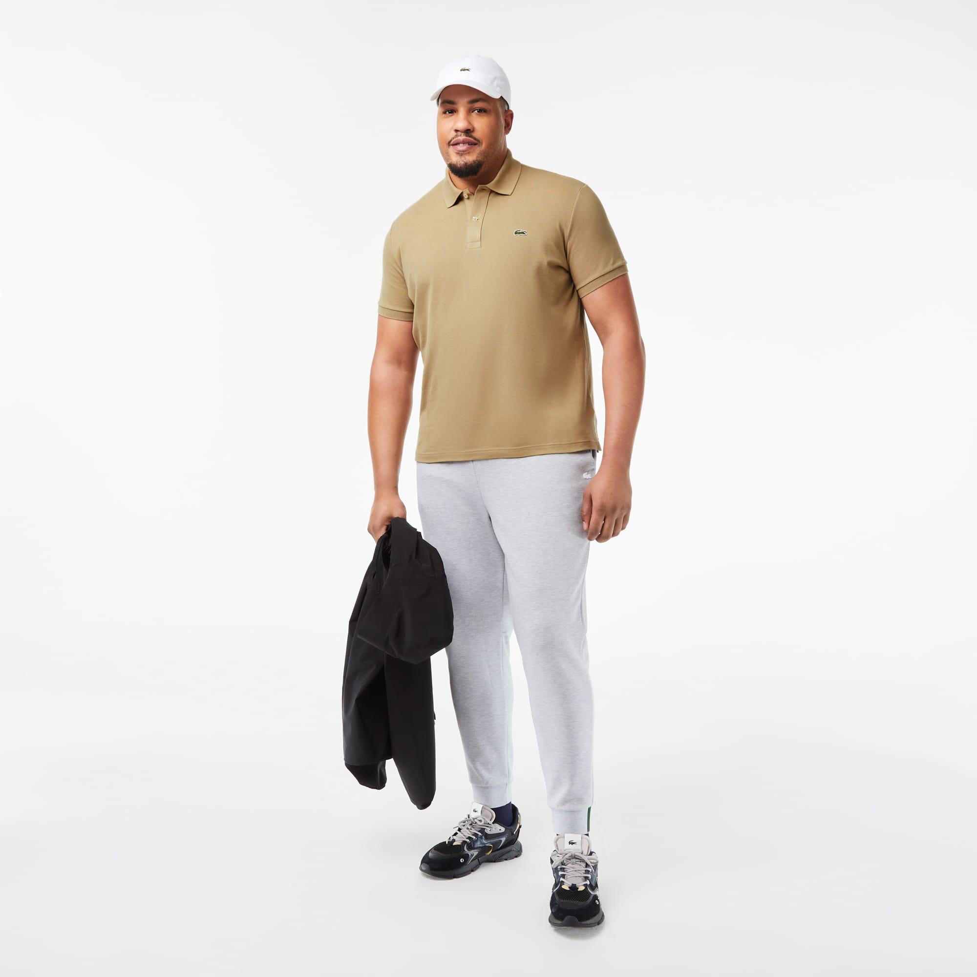 Men's Slim Fit Piqué Polo - Beige