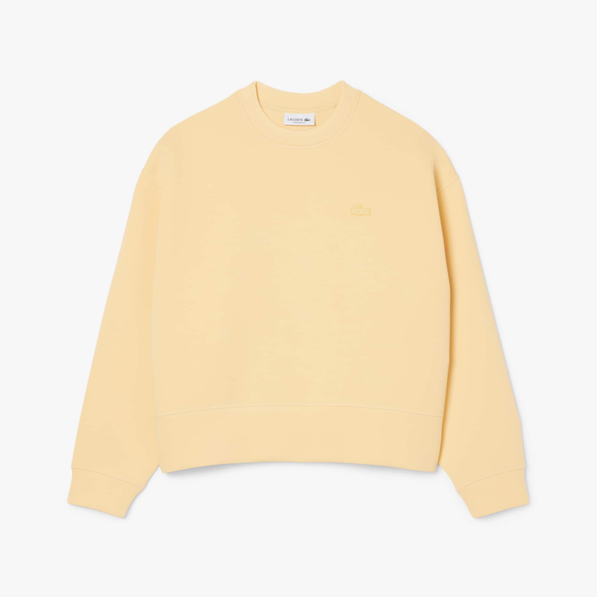 Women's Oversized Cotton Sweatshirt - Yellow