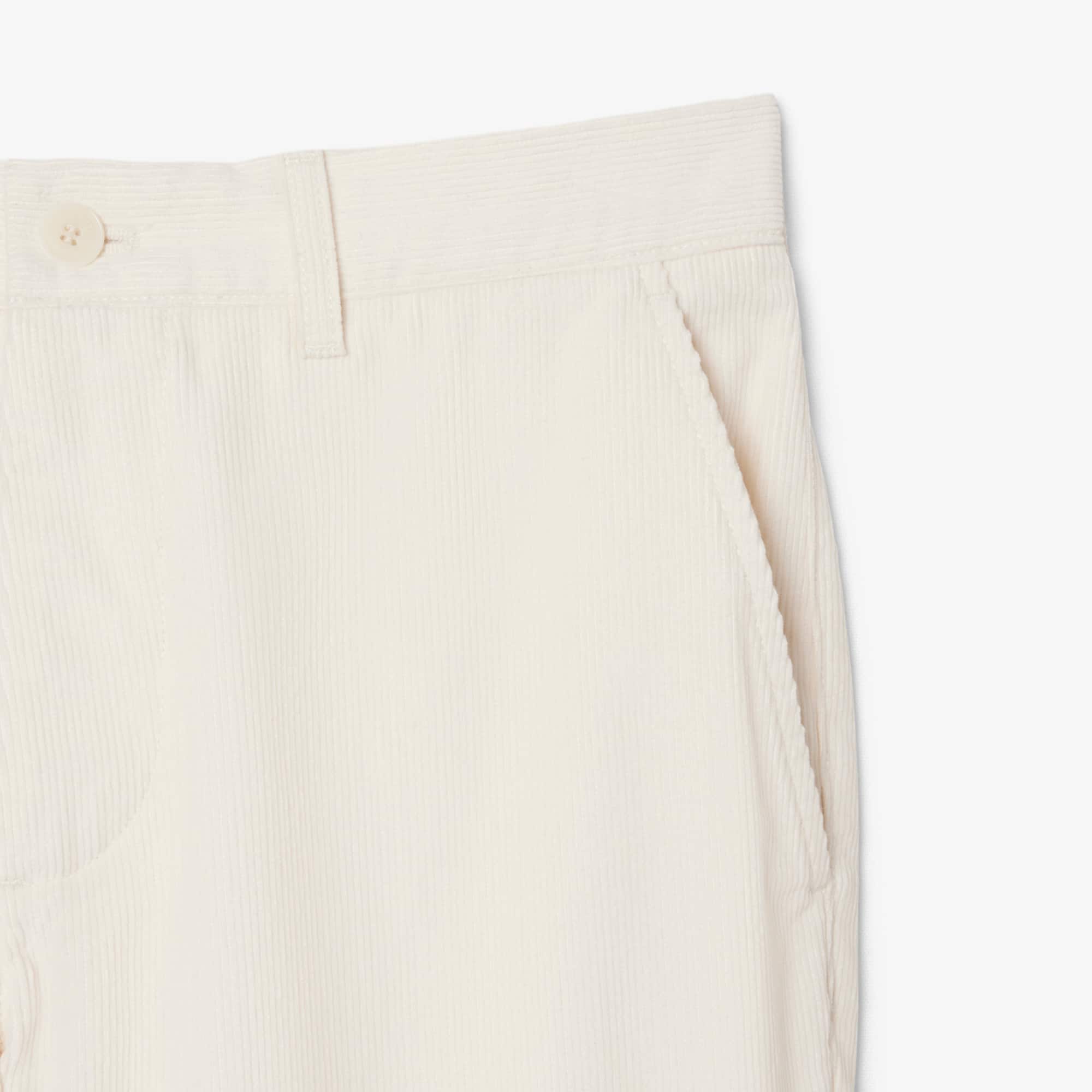 Men's Regular Fit Corduroy Chino Pants - Cream