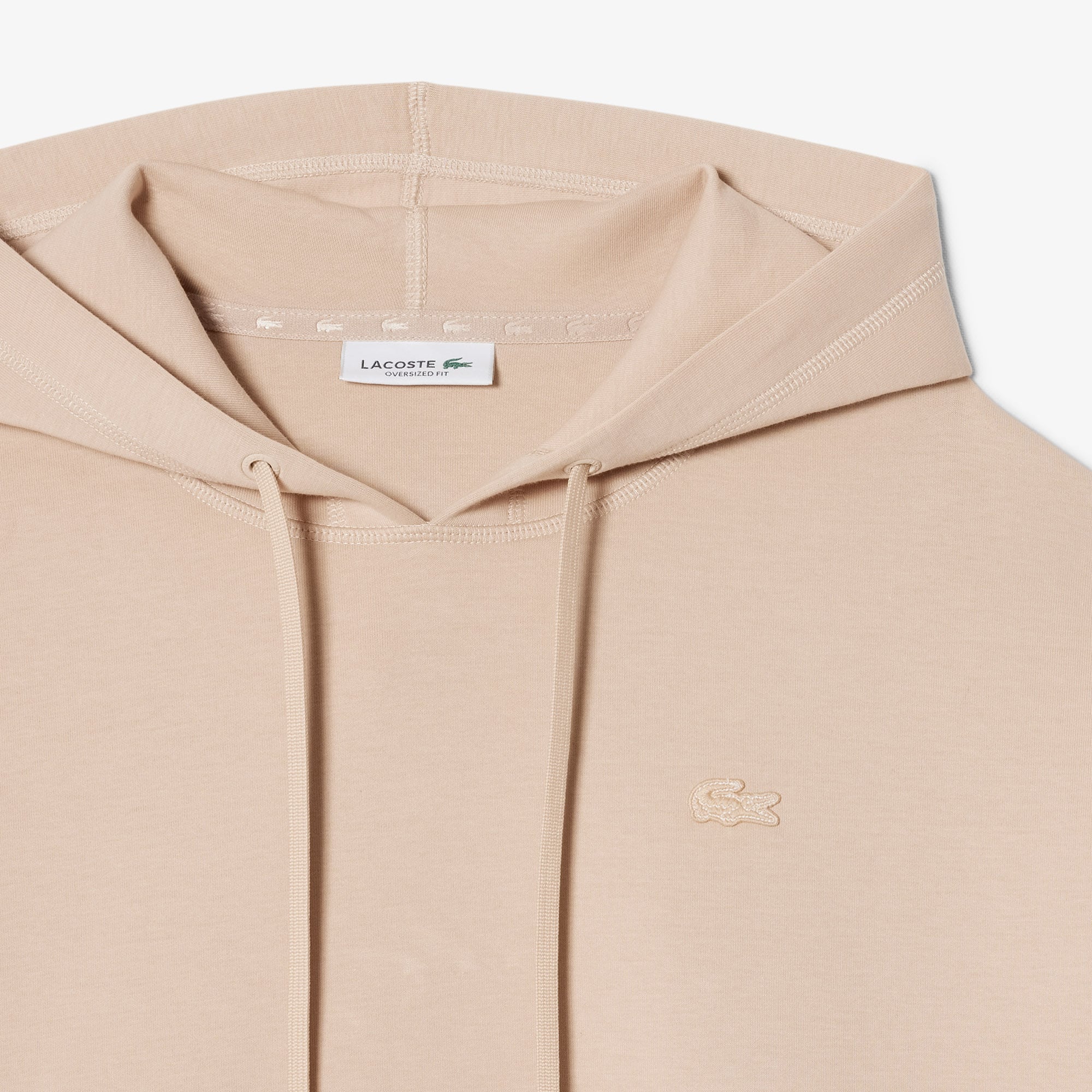 Oversized Adjustable Hoodie - Beige