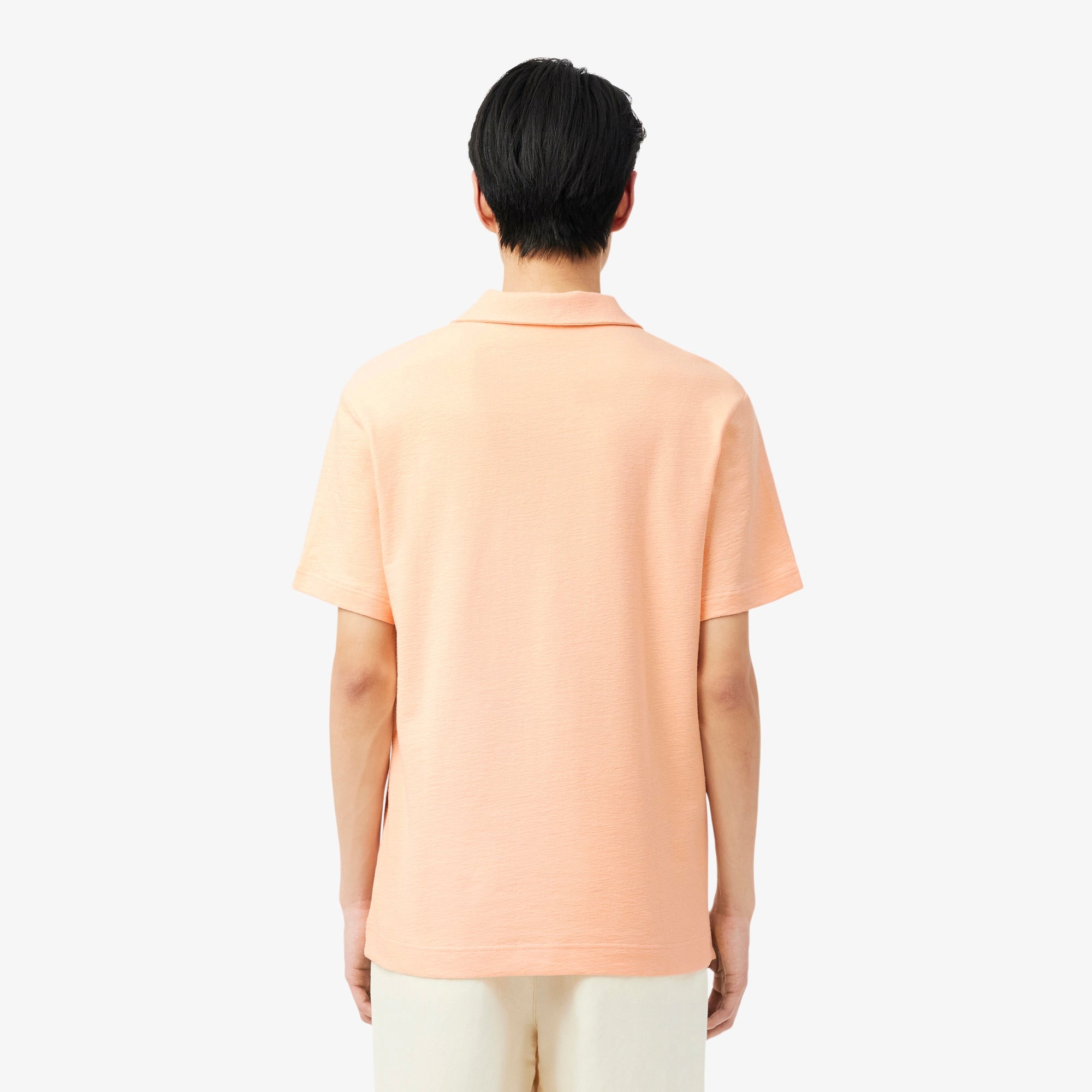 Classic Fit Textured Polo - Rose Pale
