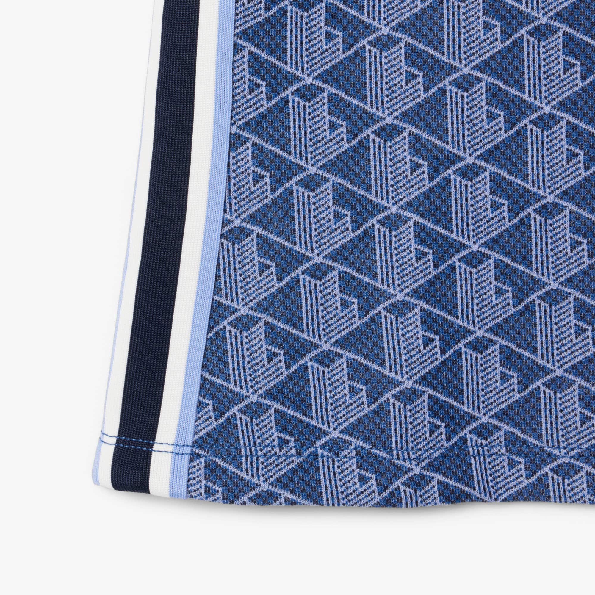 Women's Slim Fit Monogram Polo - Navy Blue / Purple