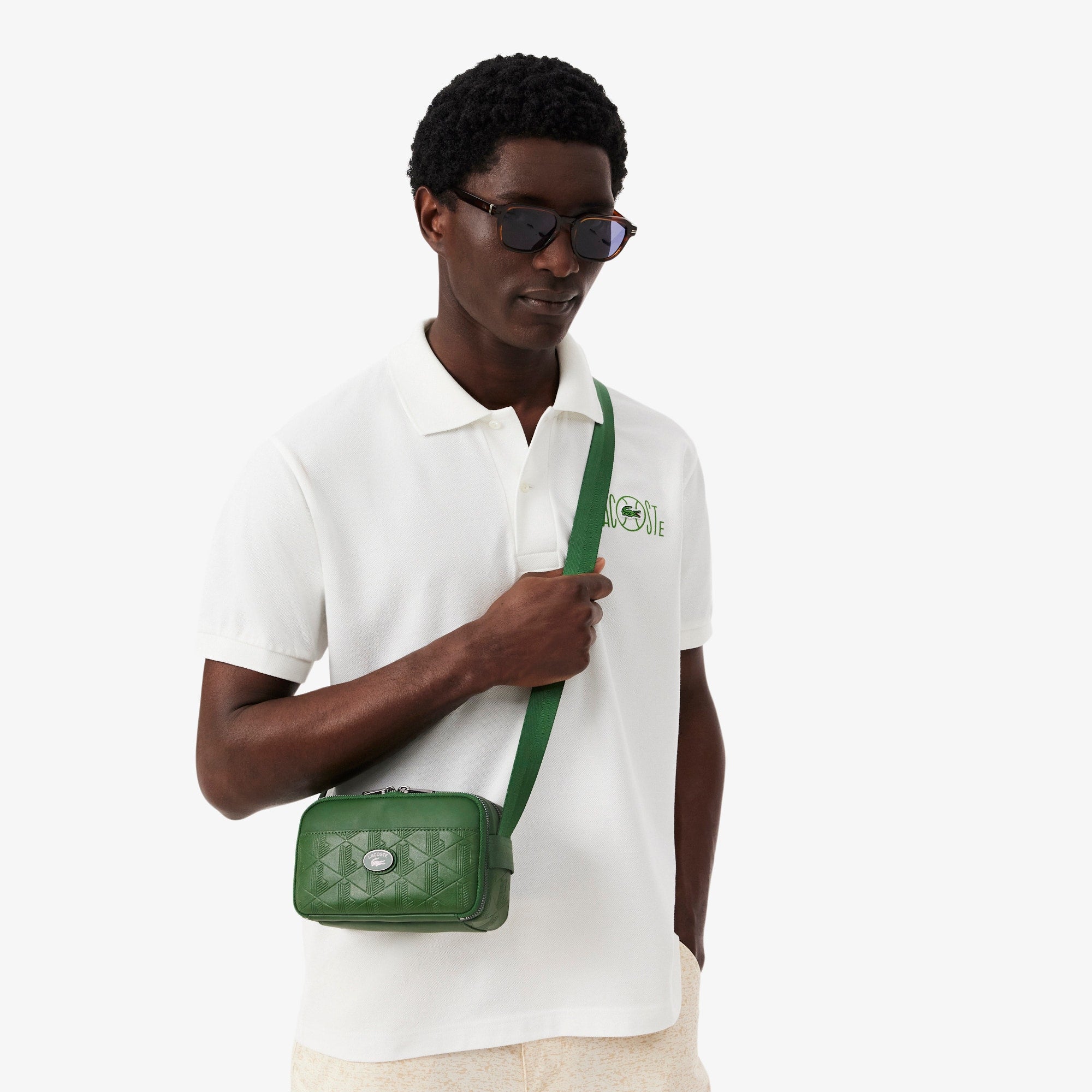 Vertical Leather Monogram Satchel - Vert