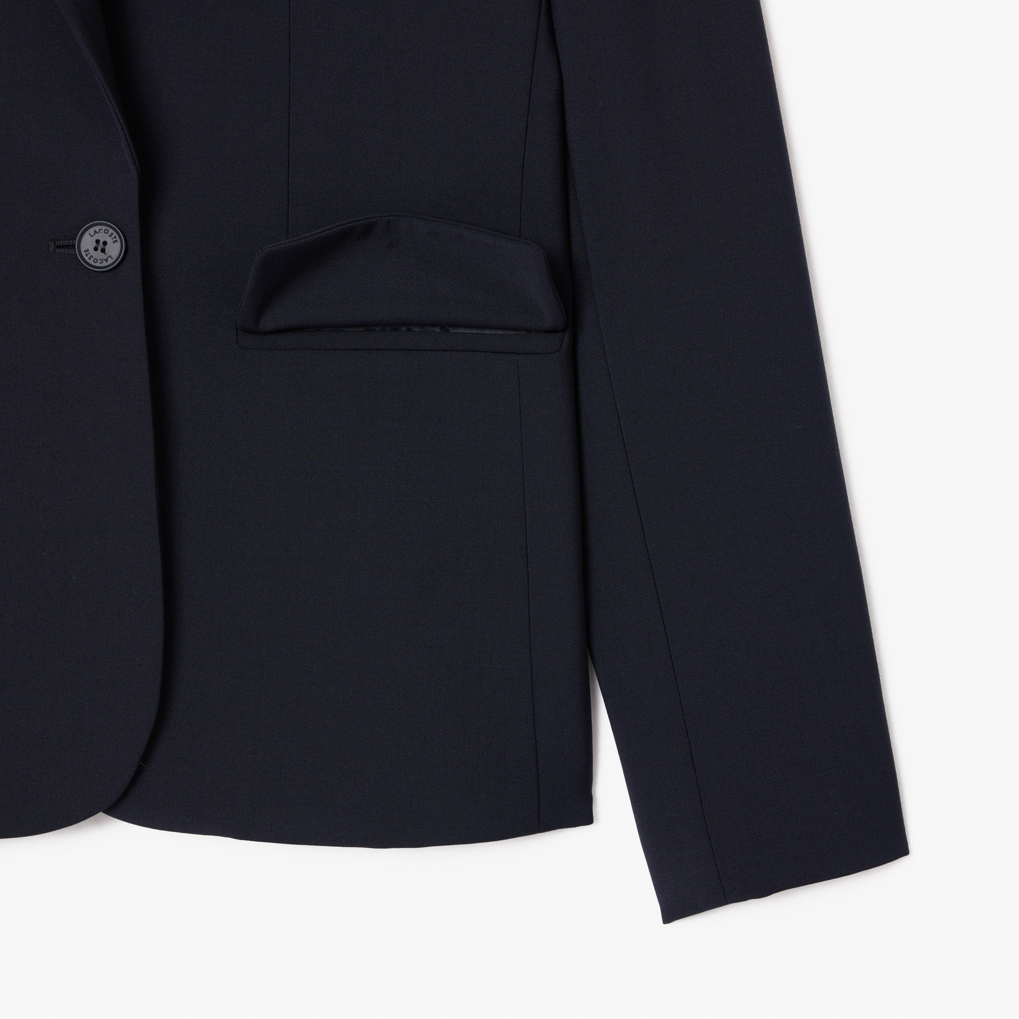 Women's Embroidered Logo Slim Fit Wool Blazer - Abysm blue