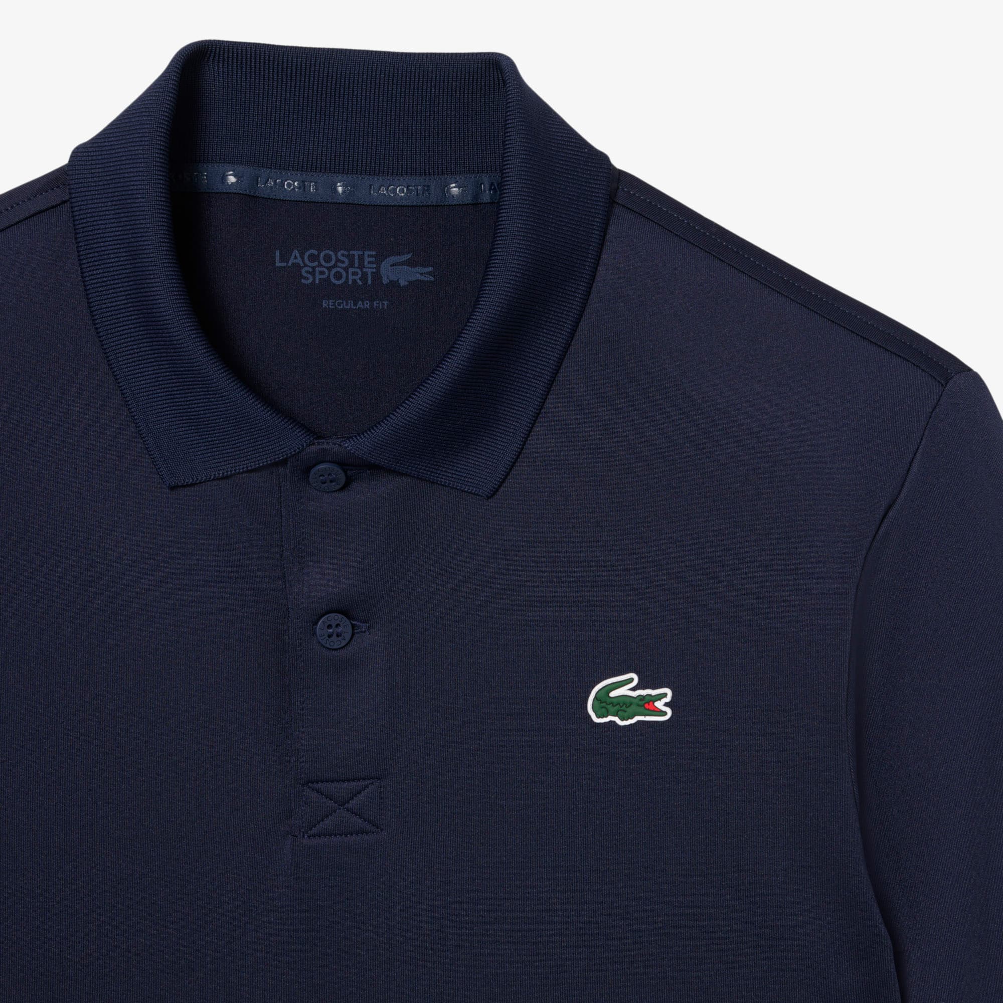 Regular Fit Ultra Dry Long Sleeved Golf Polo - Navy Blue