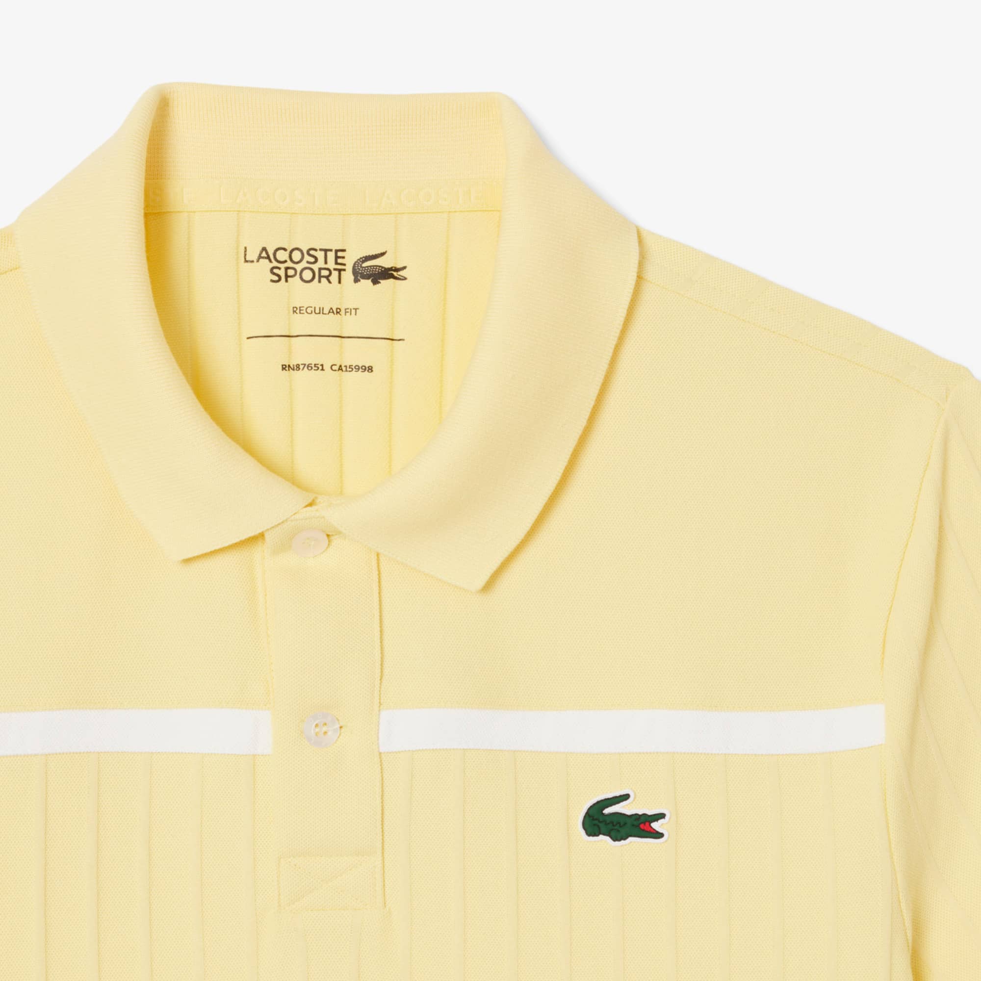 Men's Ultra Dry Badge Accent Tennis Heritage Polo - Yellow / White