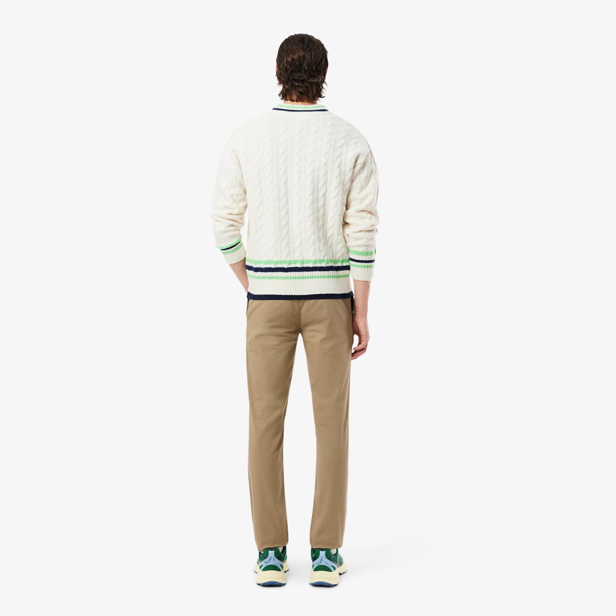Men's Slim Fit Stretch Cotton Pants - Beige