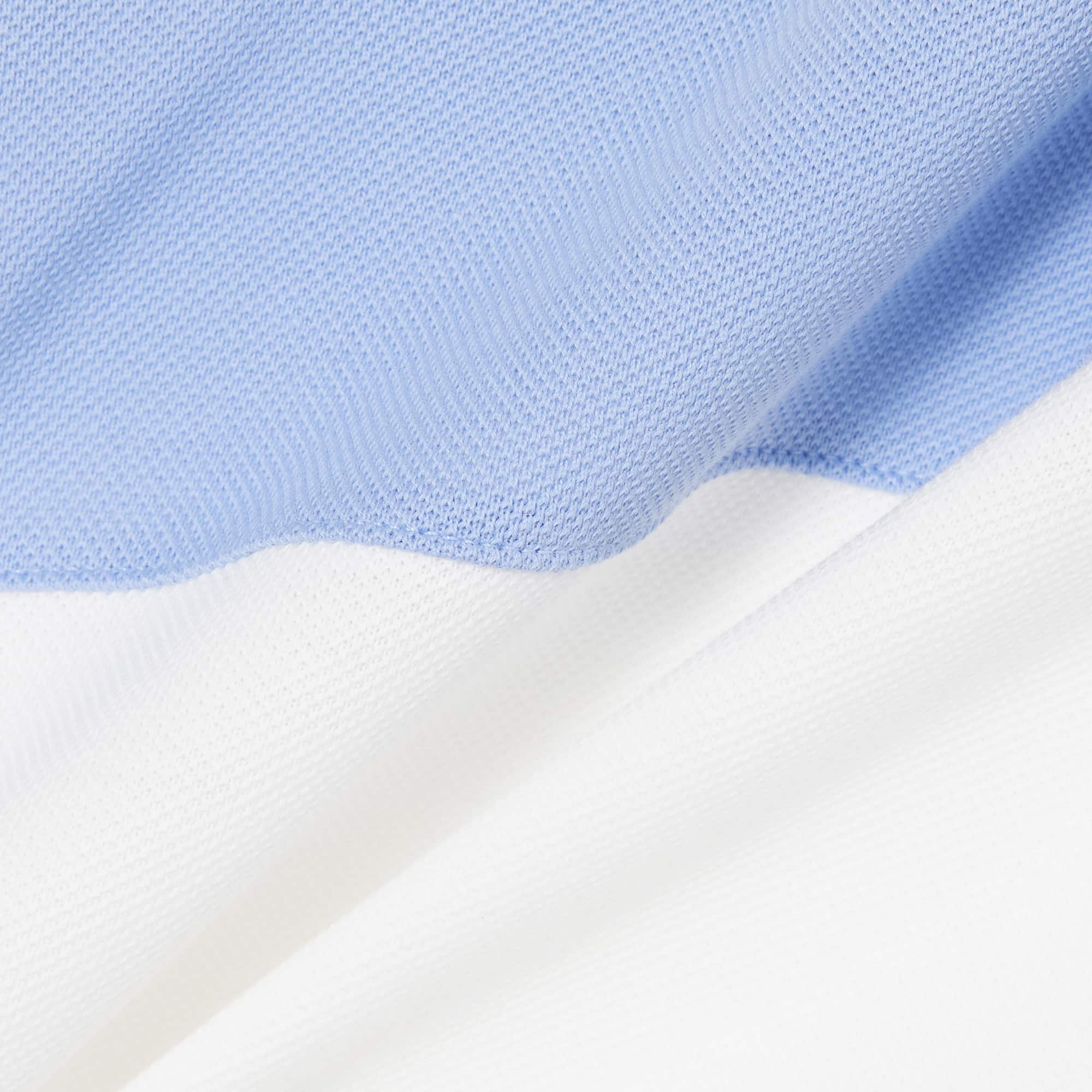 Men's Regular Fit Colorblock Petit Piqué Polo - White / Khaki Green / Purple