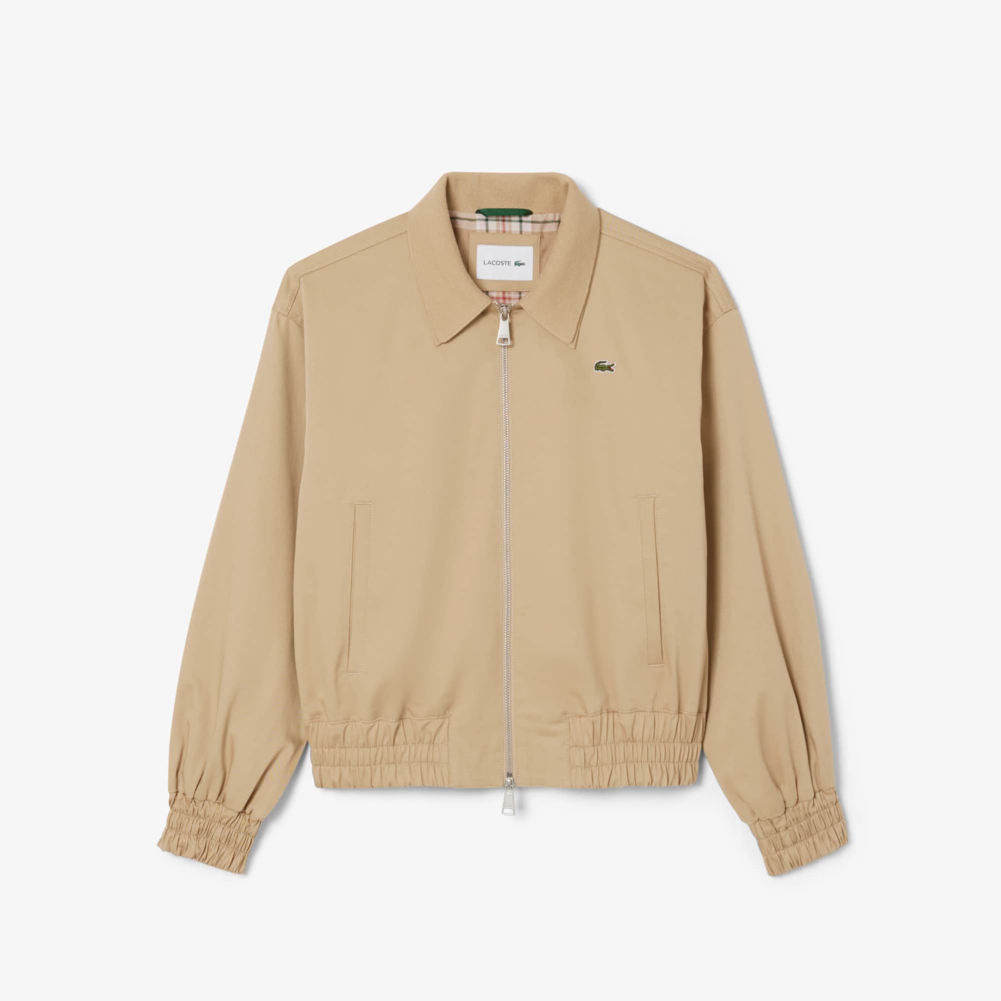 Women's Double Collar Stretch Jacket - Beige