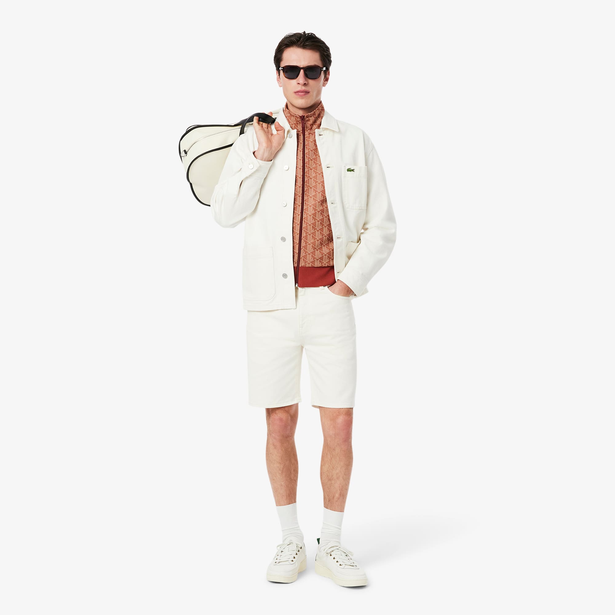 Men's Paris Zip-Up Track Jacket - Brown / Beige