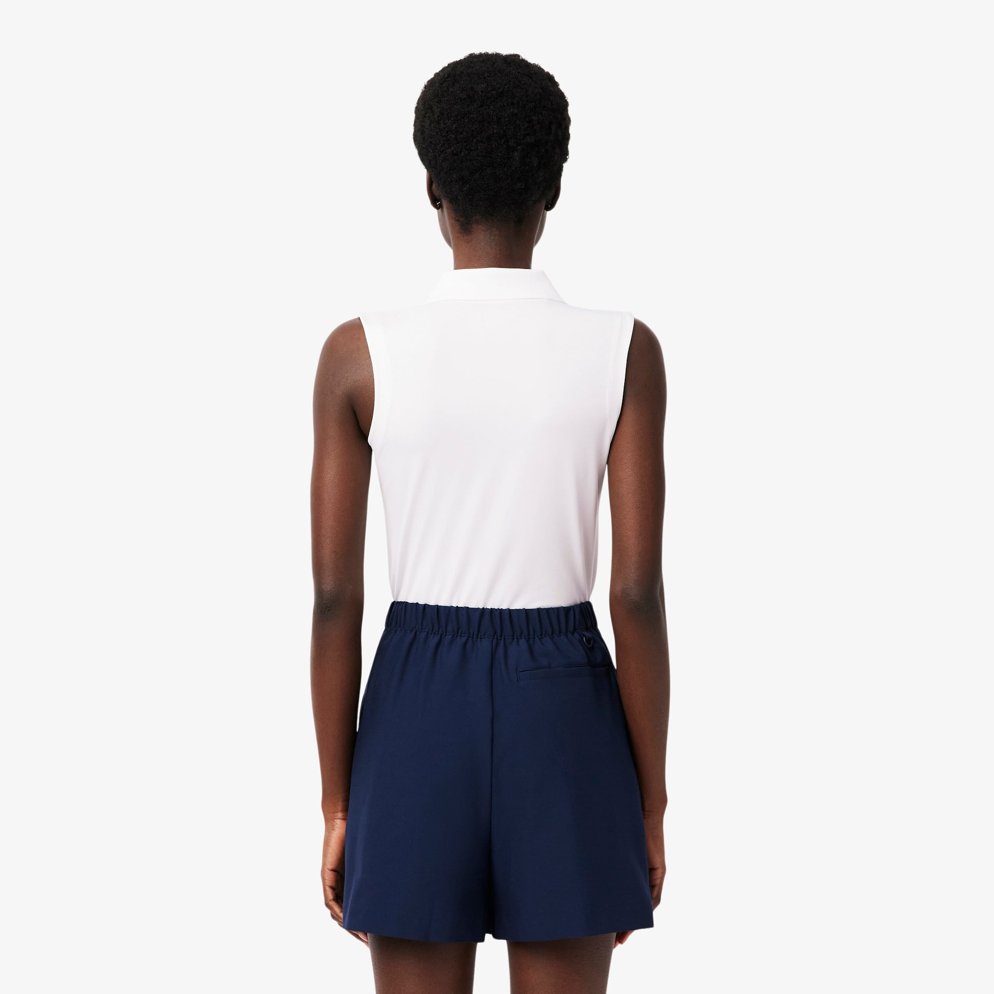 Women's Slim Fit UV Protect Stretch Golf Polo - White