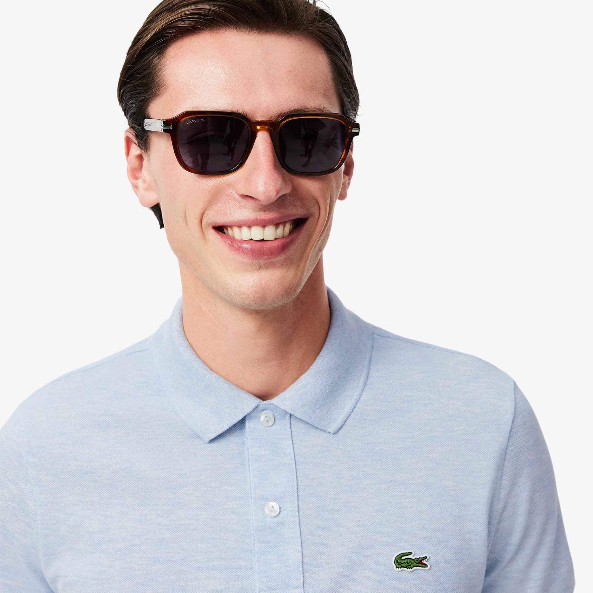 Men's Slim Fit Piqué Polo - Blue Chine