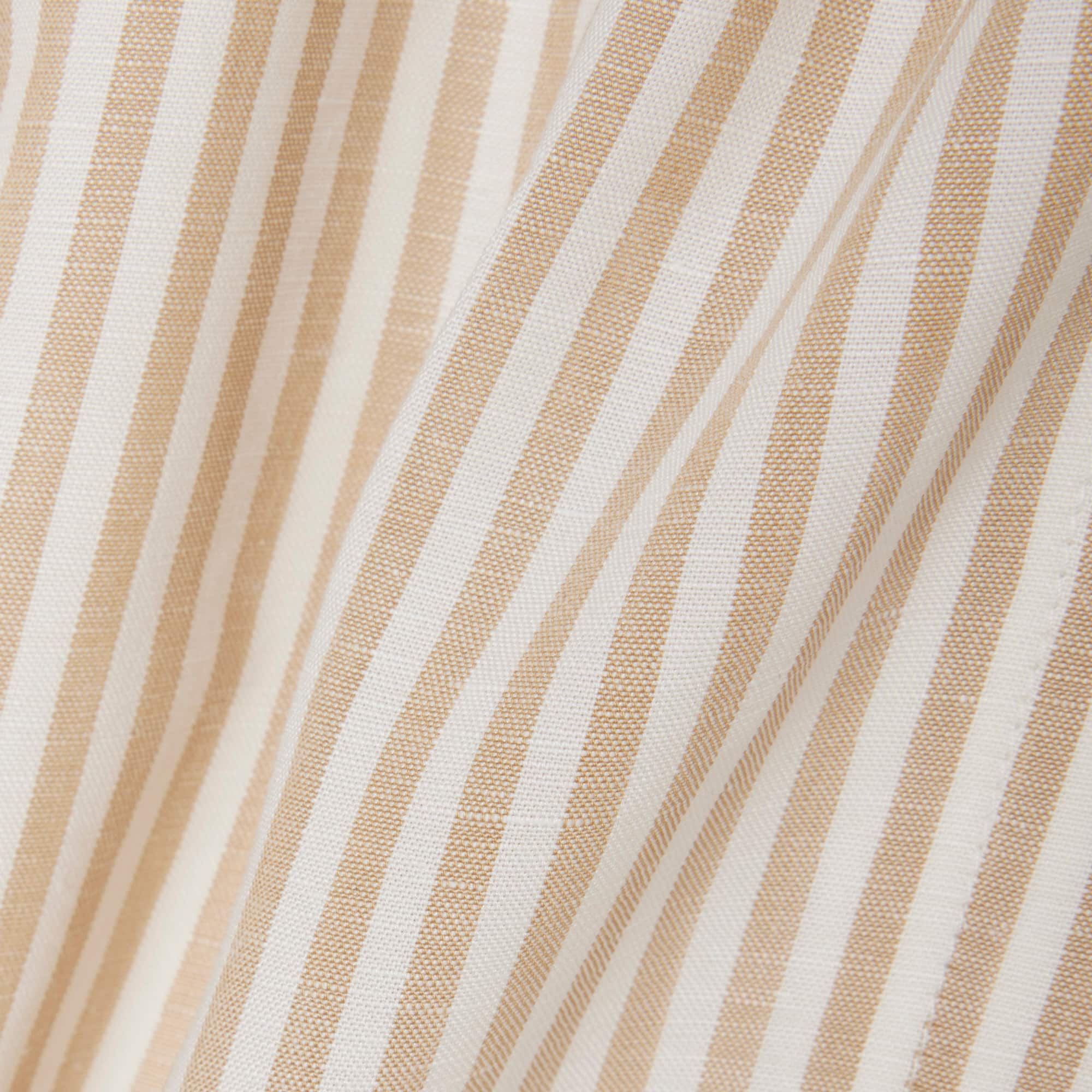 Oversized Linen Blend Shorts - Beige / Blanc