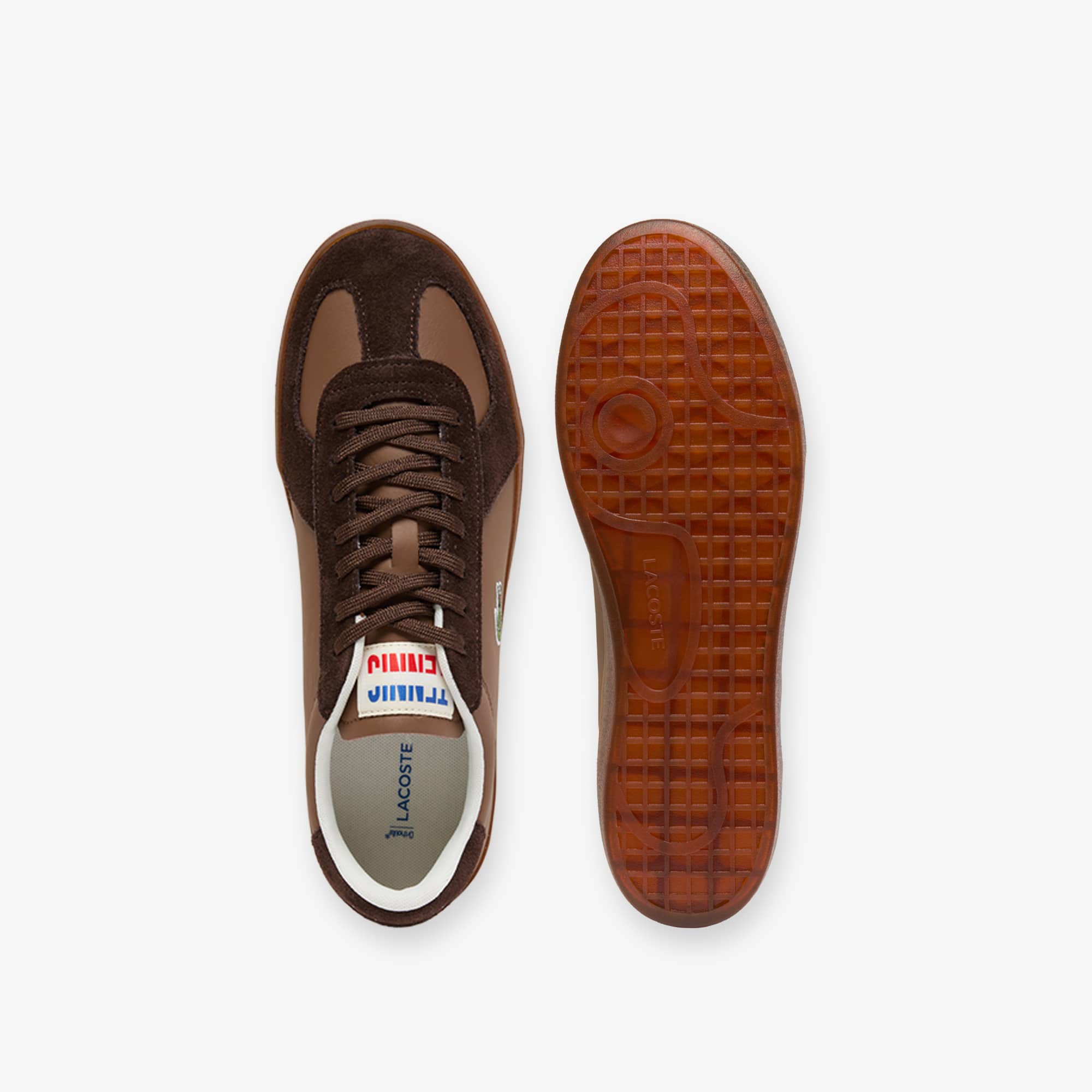 Men's Baseshot Pro Leather Sneakers - DK BRW/GUM