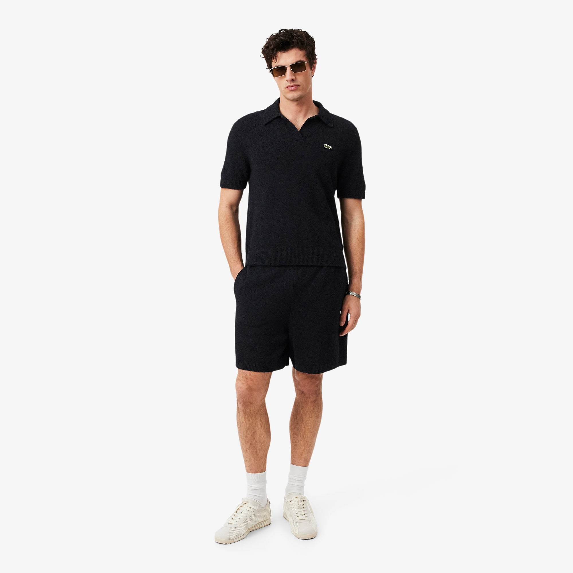 Bouclé Knit Shorts - Black