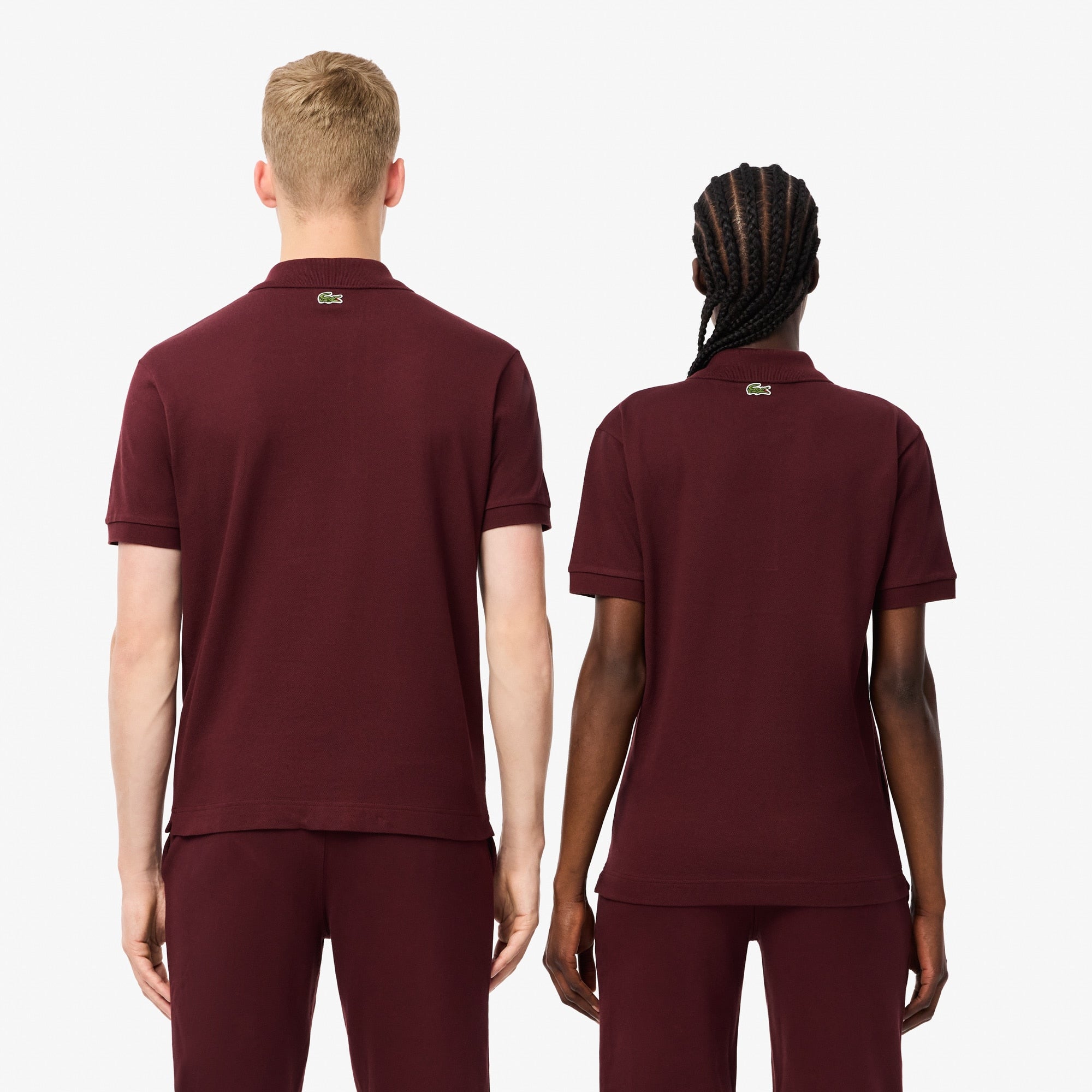 Unisex Classic Fit Signature Print Polo - Bordeaux dark