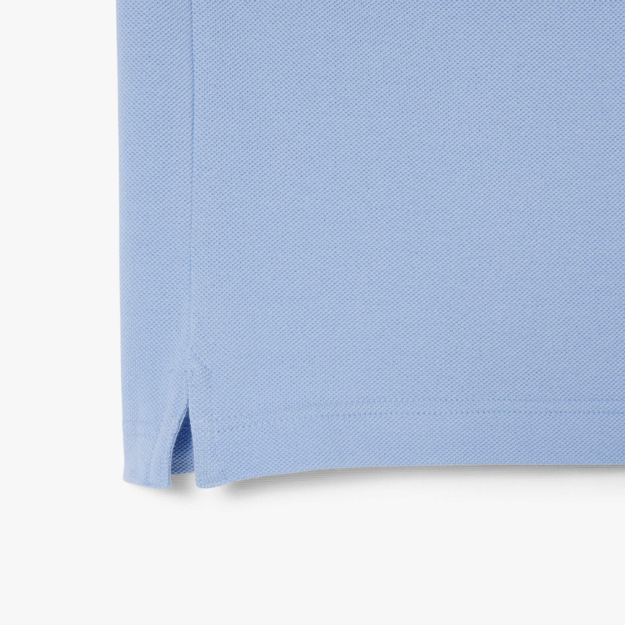 Men's Slim Fit Piqué Polo - Light Blue