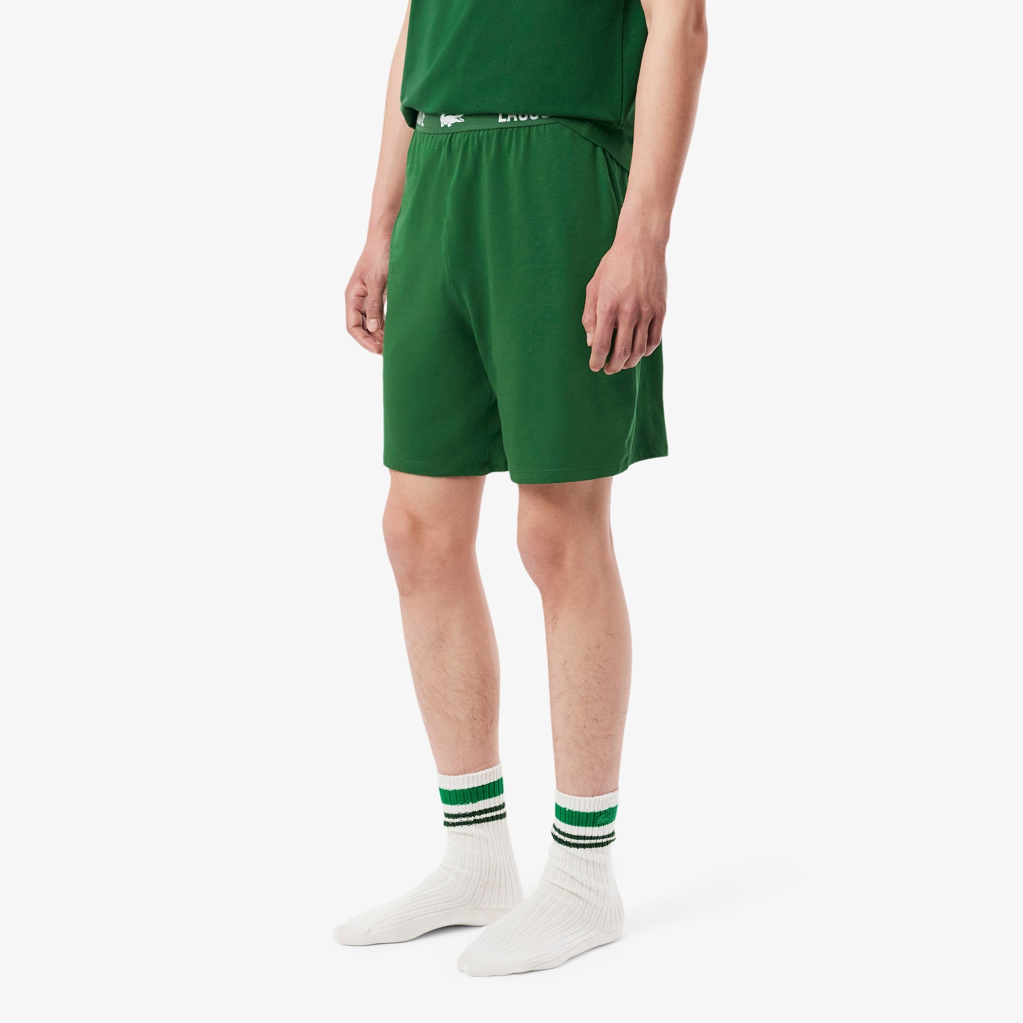 Men's Soft Cotton Pajama Shorts - Pine green