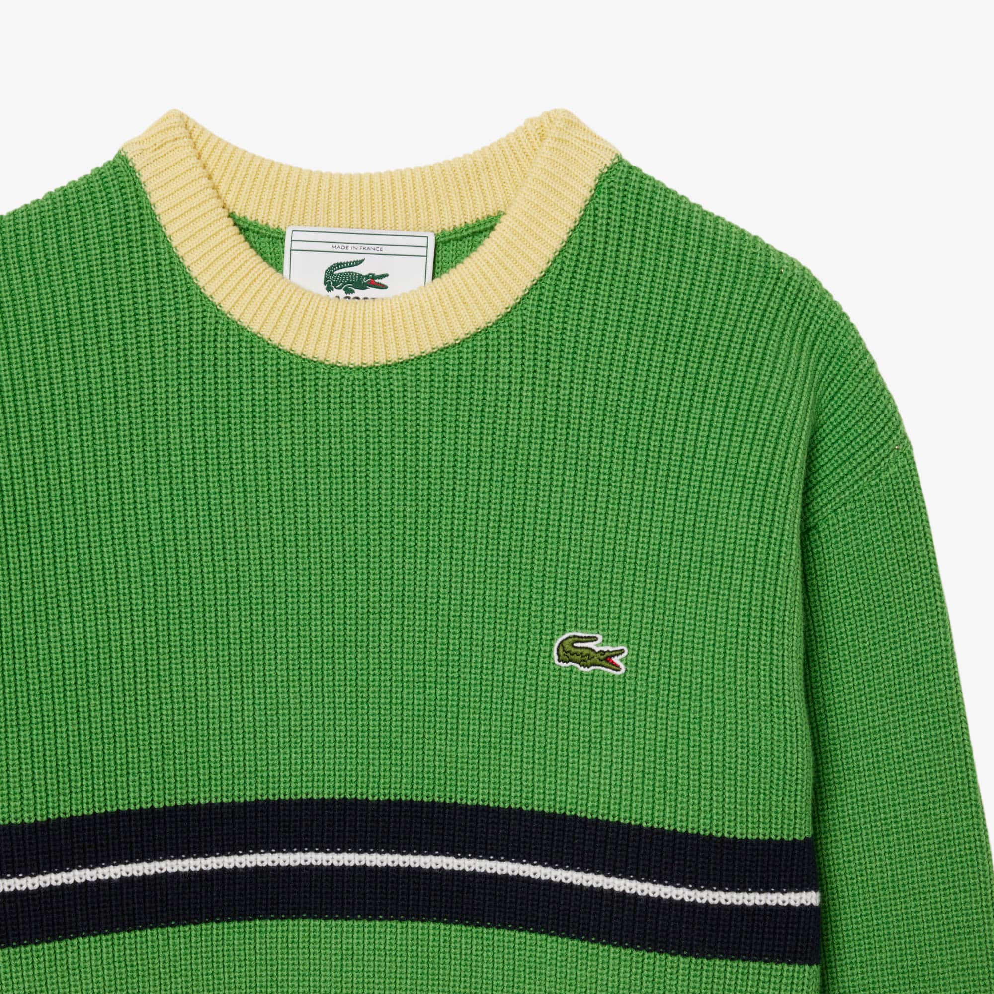 Made In France Cotton and Wool Blend - Vert / Jaune / Noir / Blanc