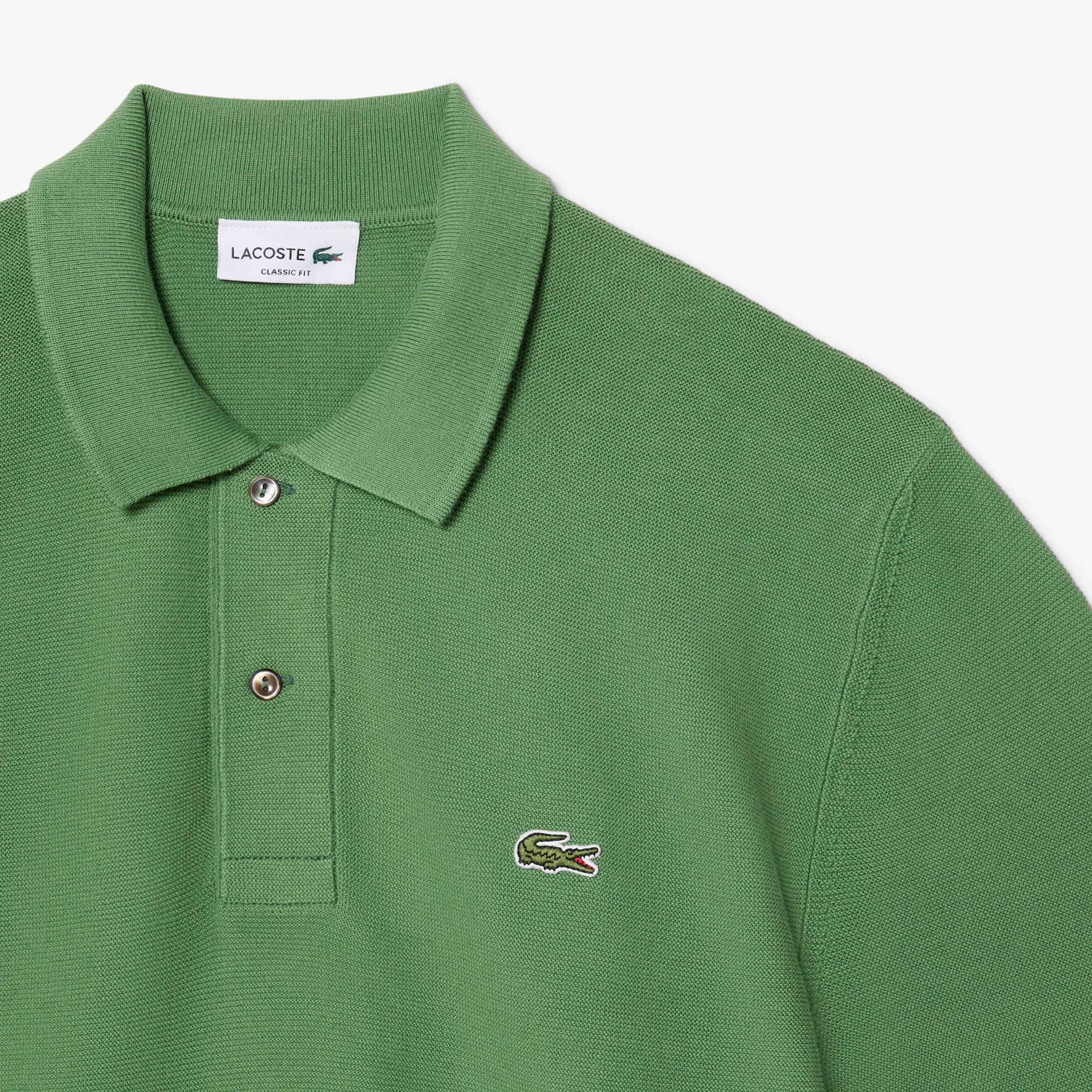 Classic Fit Knitted Polo - Green