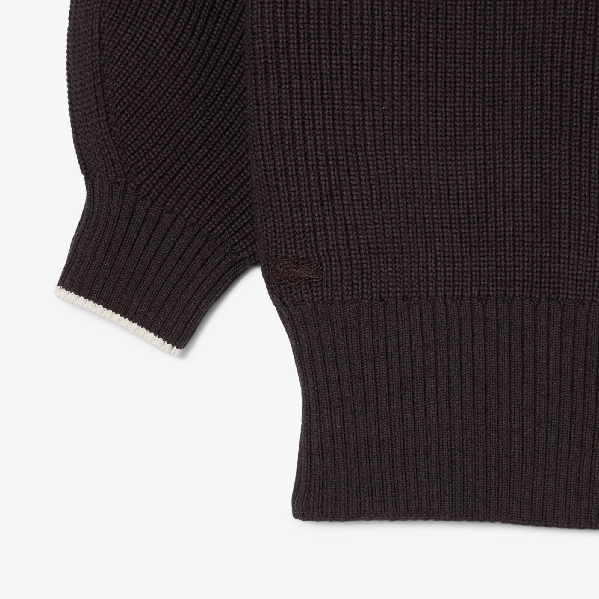 Cotton Crew Neck Sweater - Brown