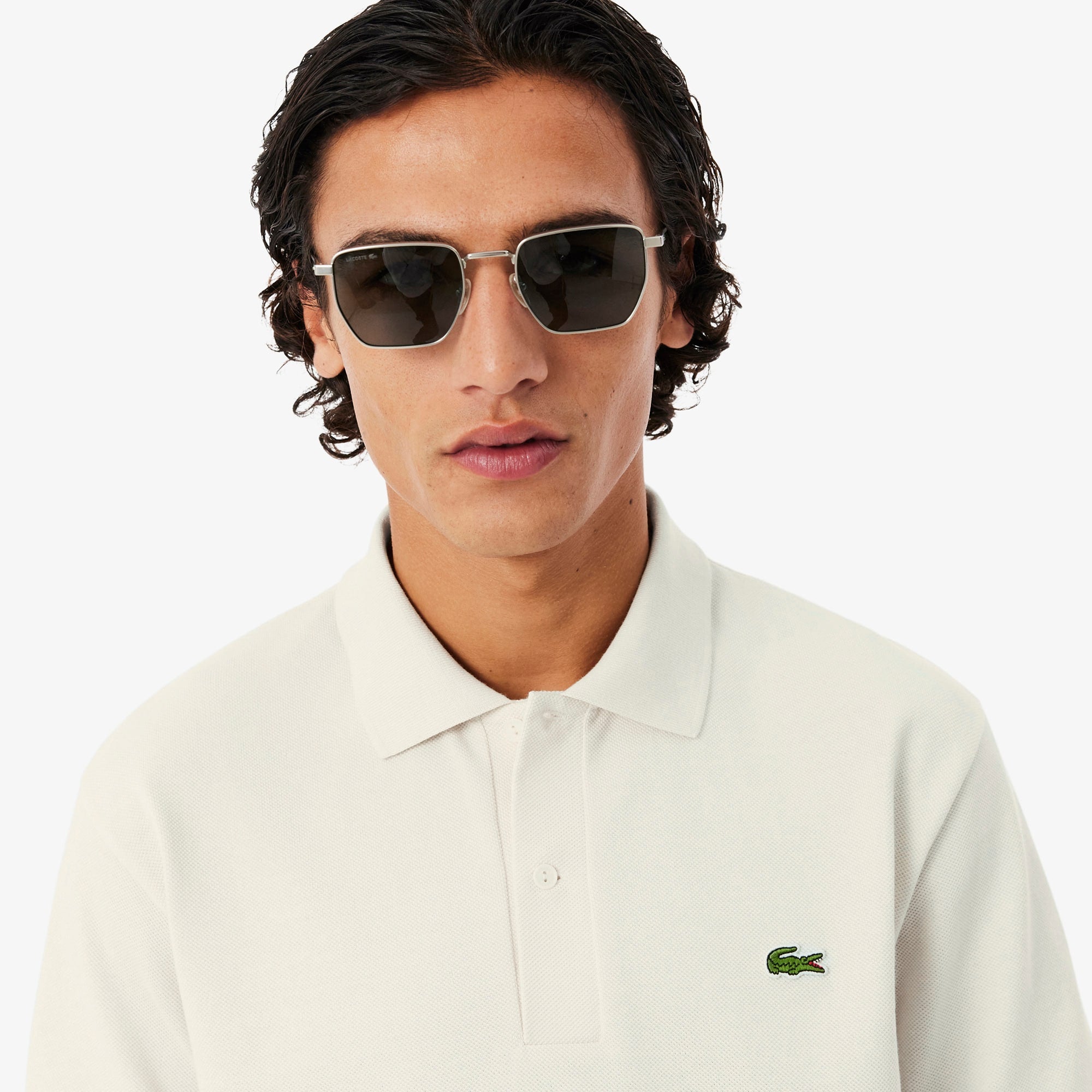 Made In France Classic Fit Striped Polo - Cream