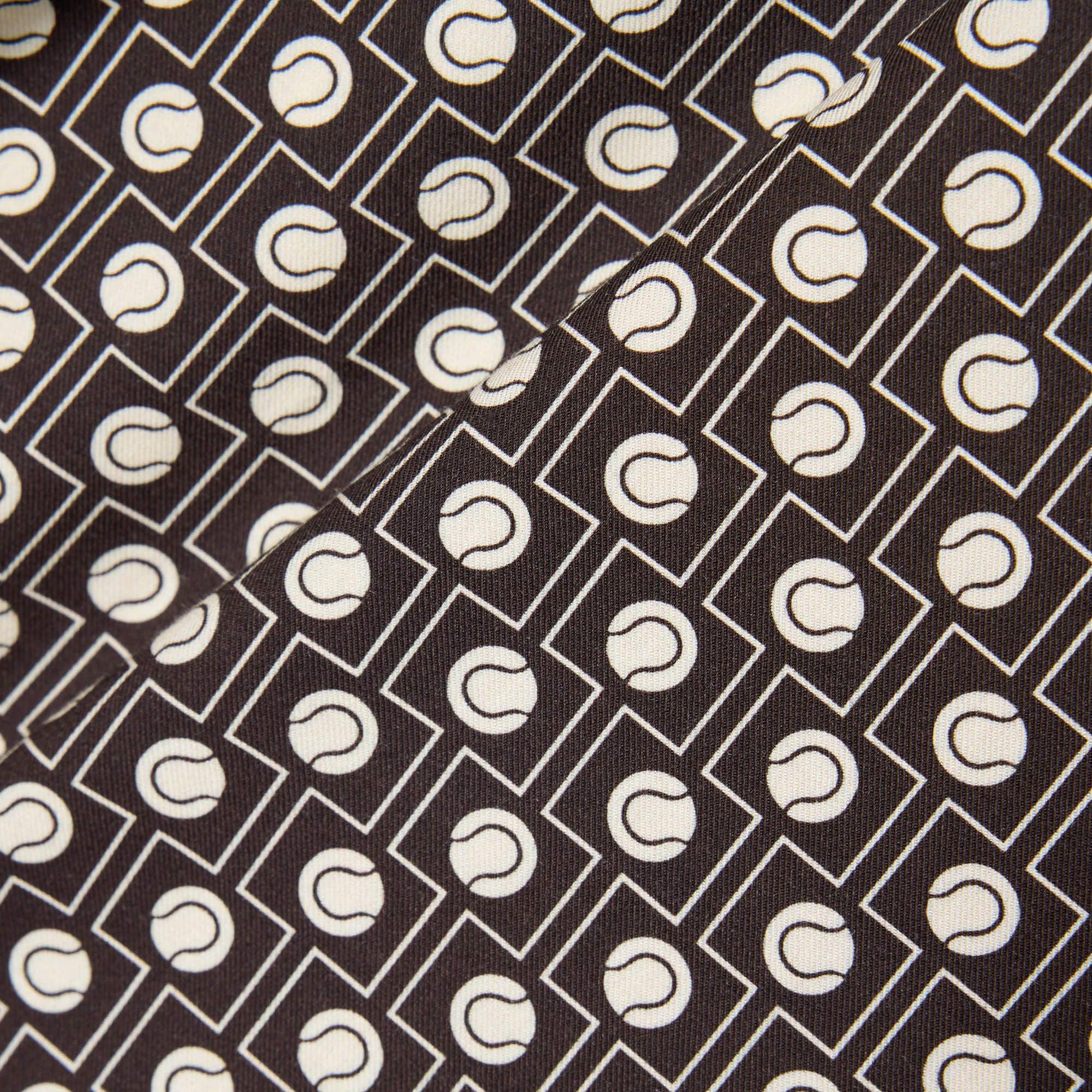 Regular Fit Printed Cotton Shirt - Marron / Beige