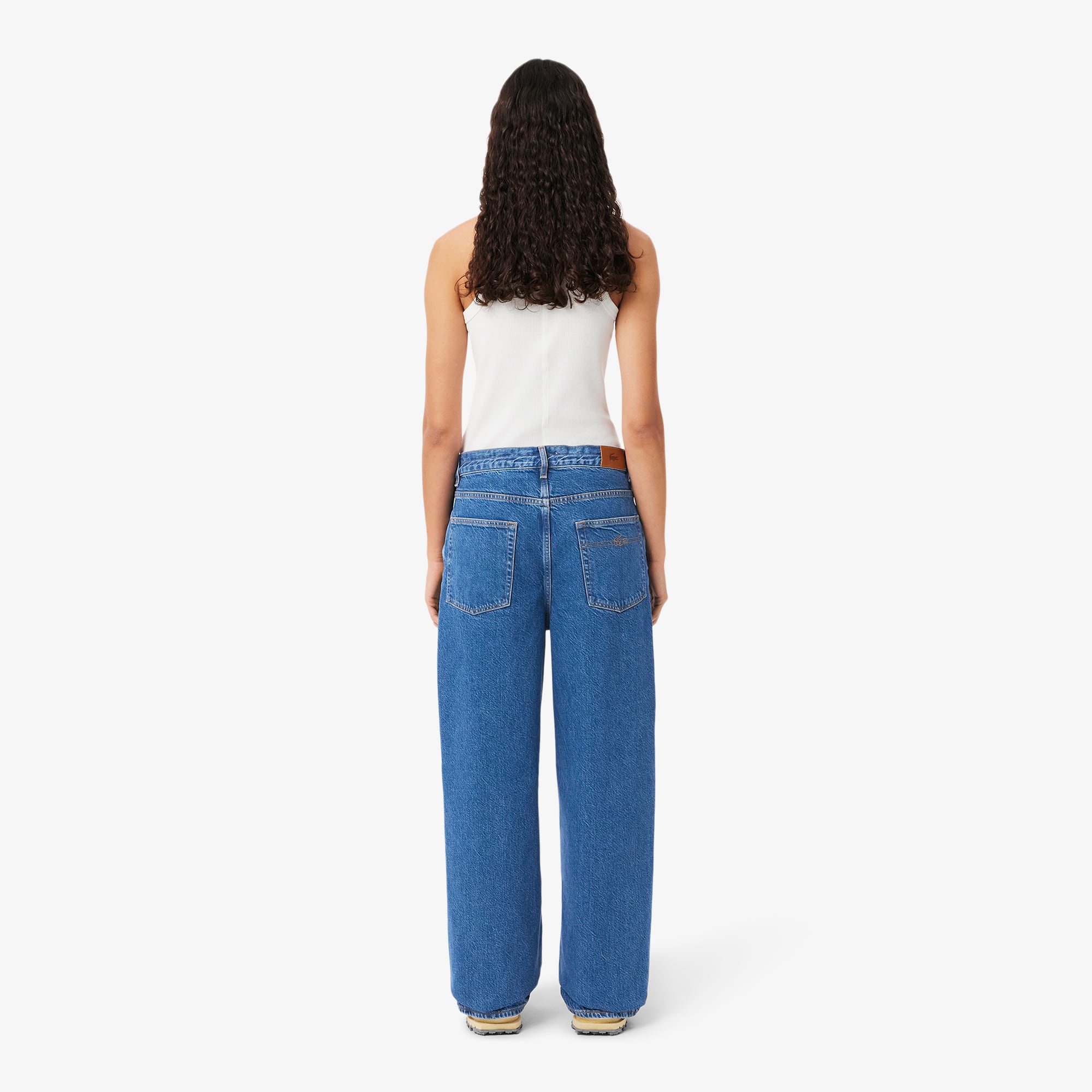 Women's Wide Leg Denim Jeans - Blue Chine