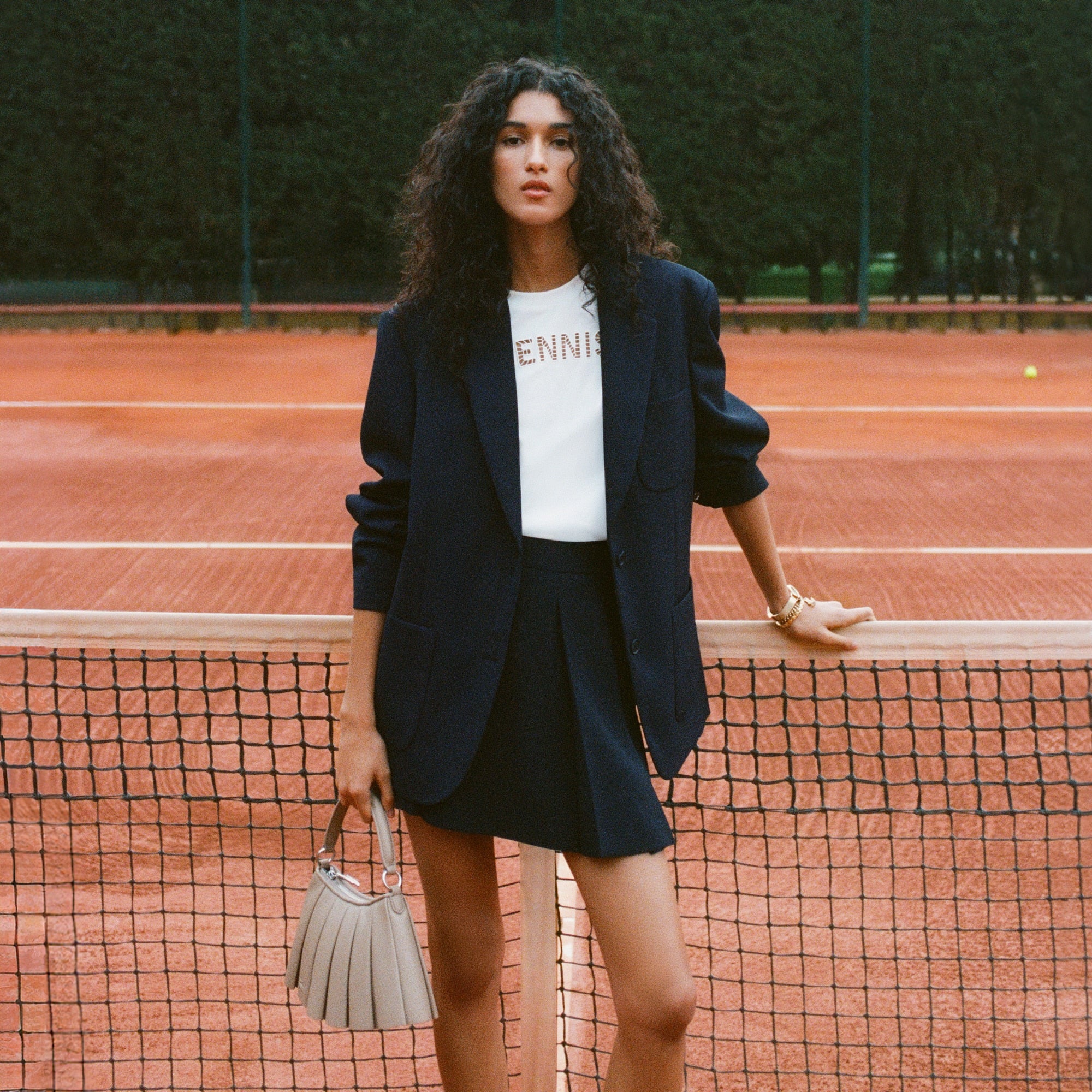 Fluid Piqué Blazer - Abysm blue
